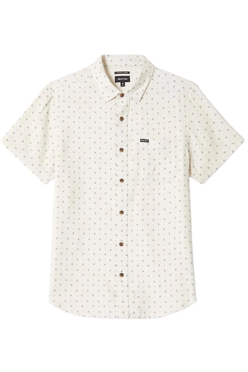 CHARTER SLUB SS Off White Micro Geo sold by REVOLVR Menswear