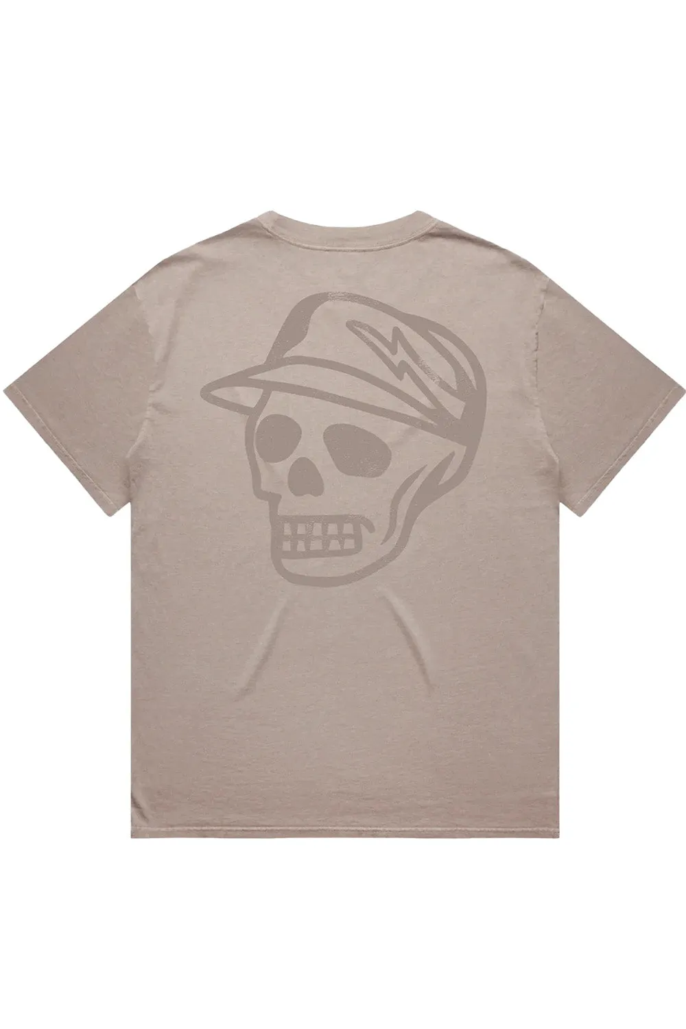 FADED SKULL CADDIE TEE Mushroom sold by REVOLVR Menswear