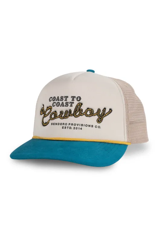 COAST TO COWBOY HAT Cream/Teal made by Sendero Provisions CO