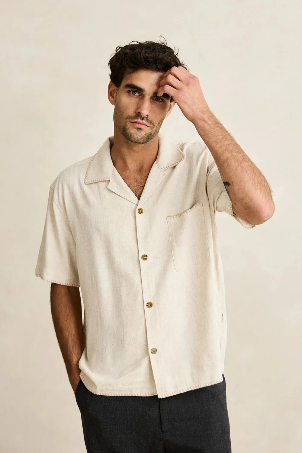 Relaxed Whip Stitch Shirt sold by REVOLVR Menswear product image thumbnail 2