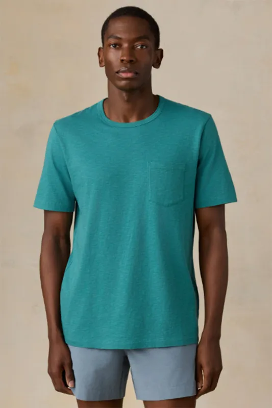 Sunwashed Pocket Tee made by Faherty