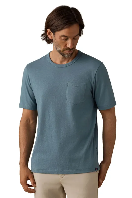 Sunwashed Pocket Tee made by Faherty