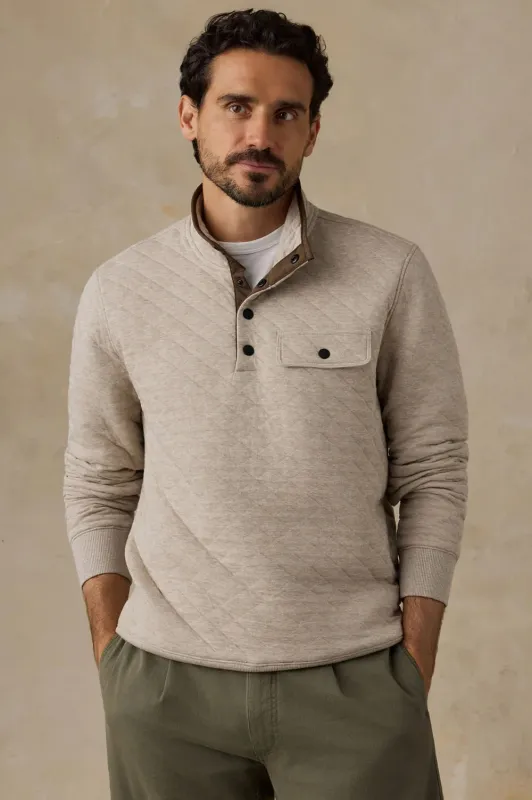 Epic Quilted Fleece Pullover made by Faherty
