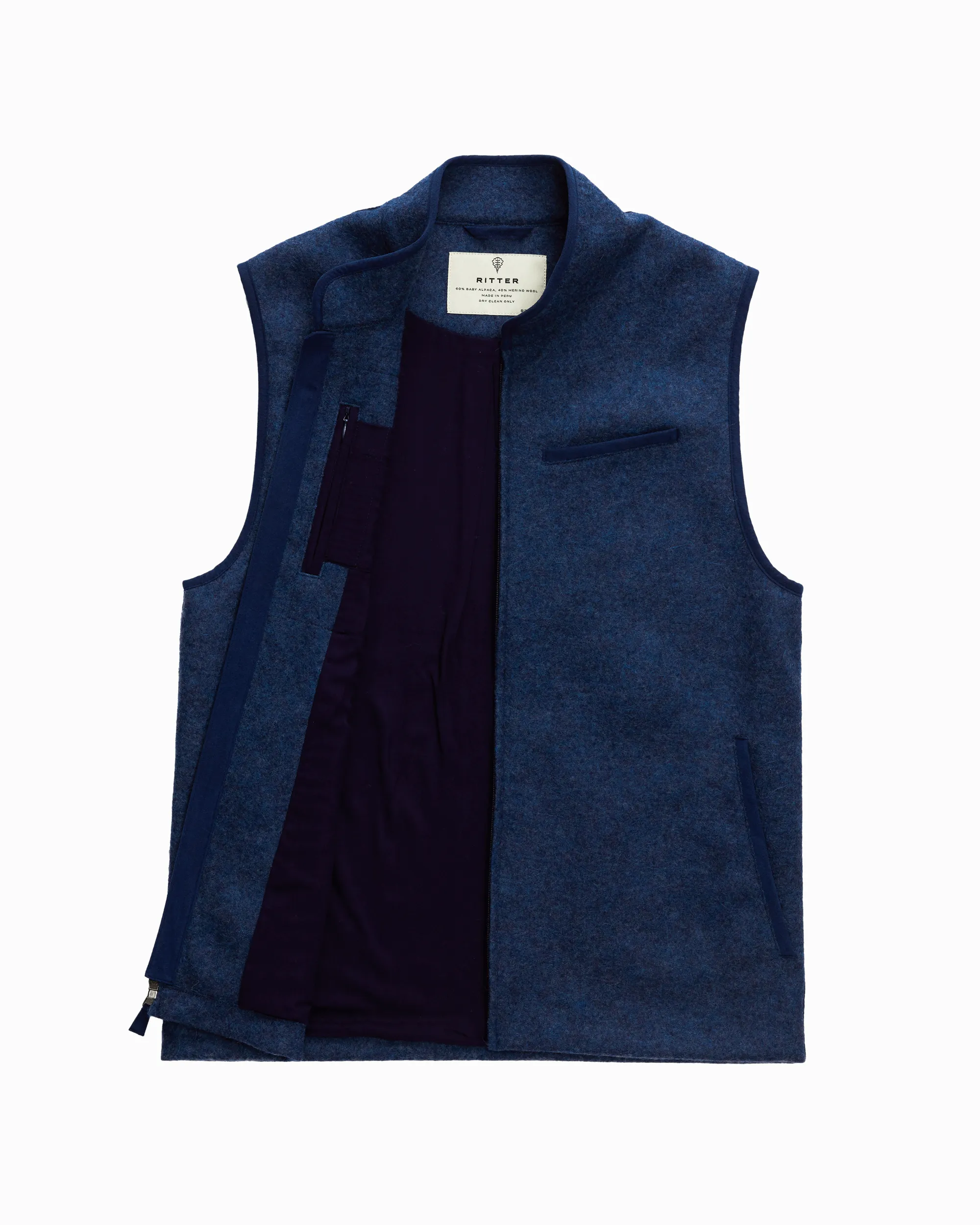 Light Alpaca Vest - Admiral sold by Ritter Wools