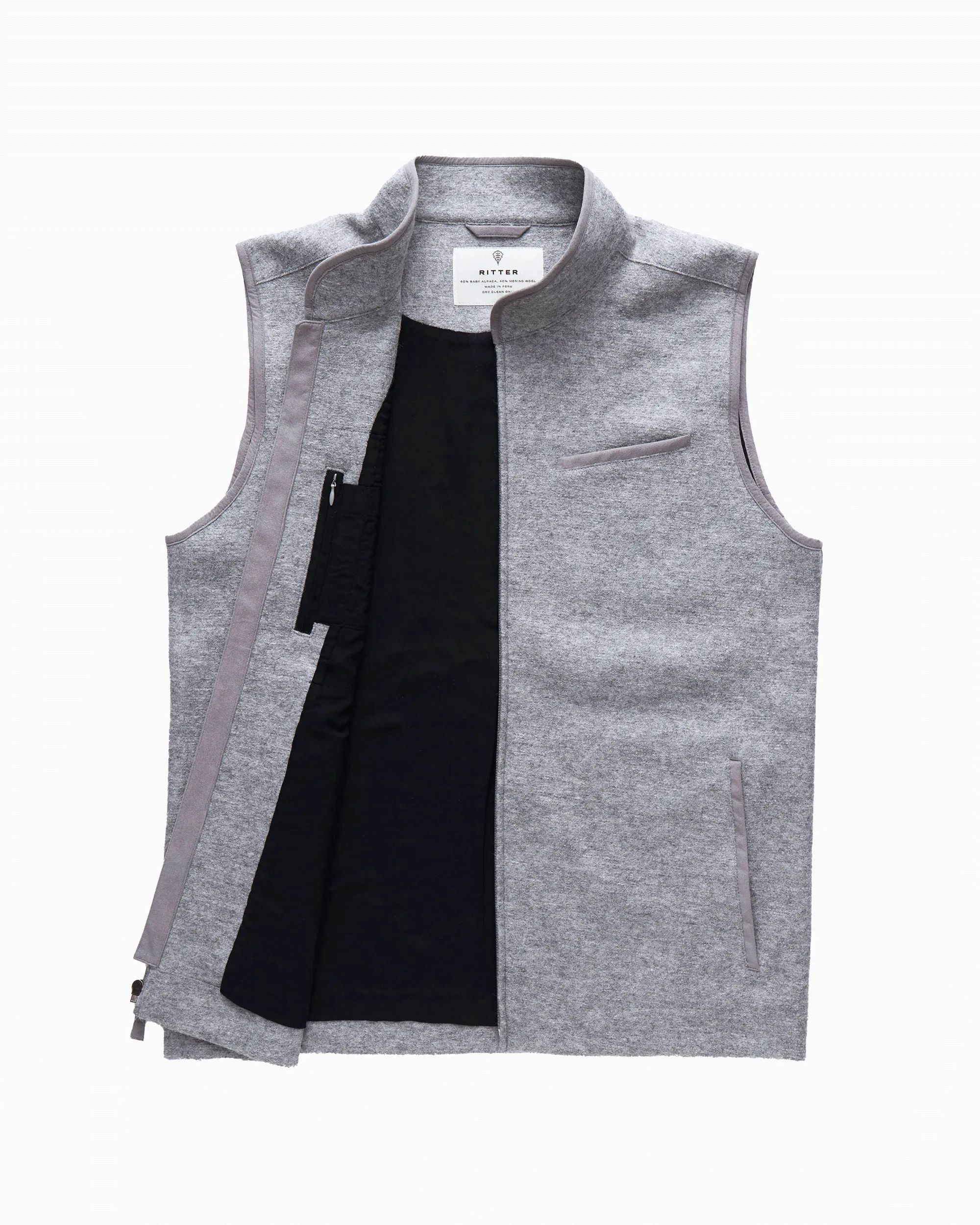 The Alpaca Rittervest™ - Oyster Shell sold by Ritter Wools