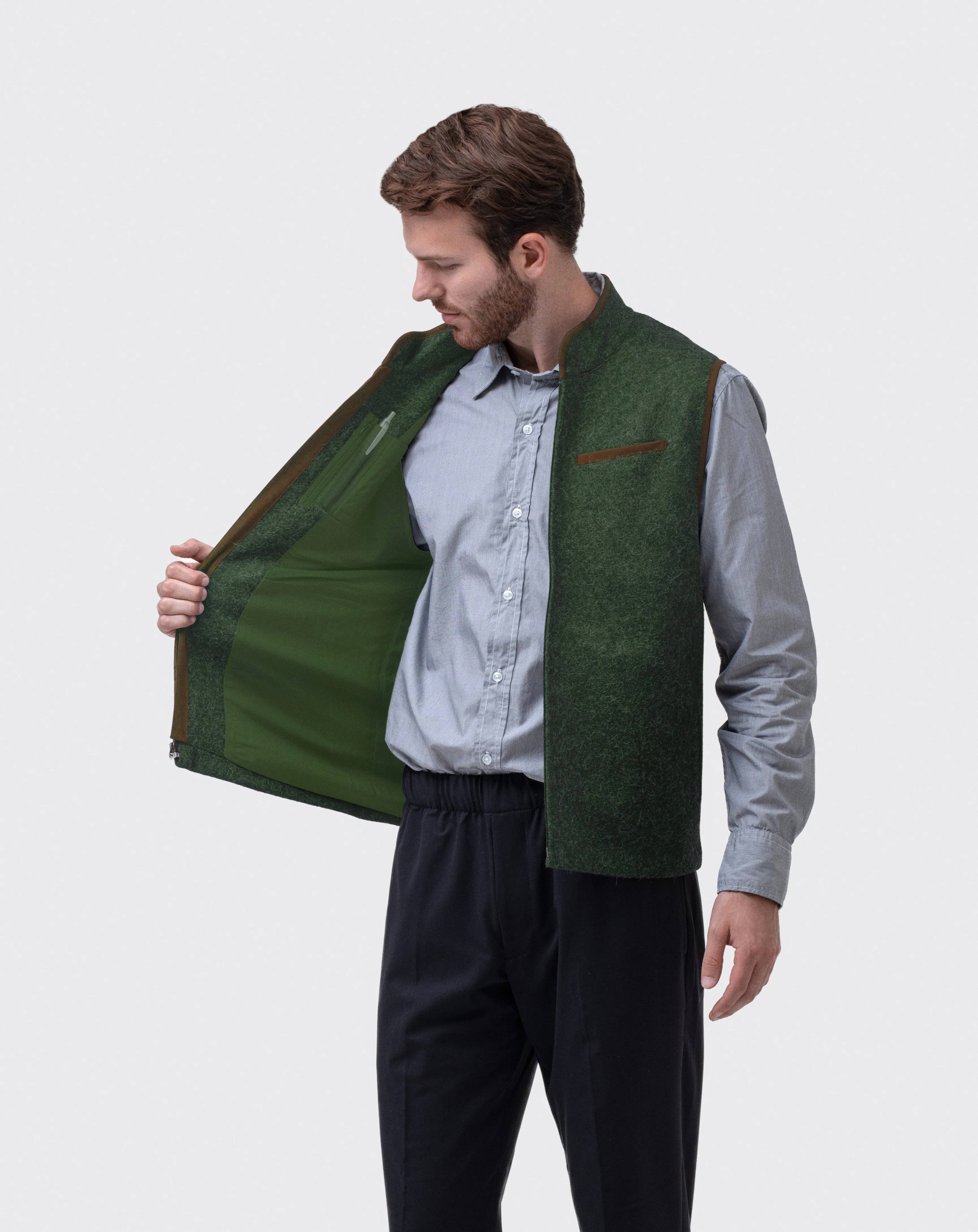 The Alpaca Rittervest™ - Pine sold by Ritter Wools product image thumbnail 4