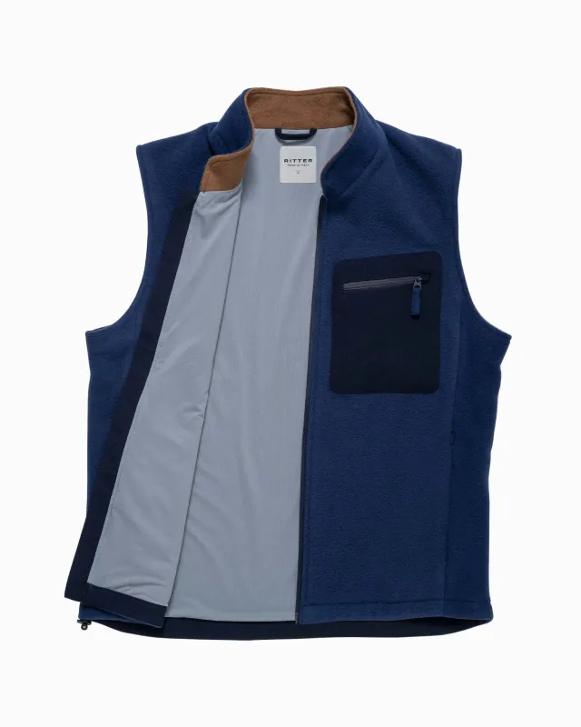Merino Fleece Vest - Atlantic sold by Ritter Wools