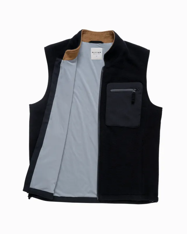 Merino Fleece Vest - Onyx sold by Ritter Wools