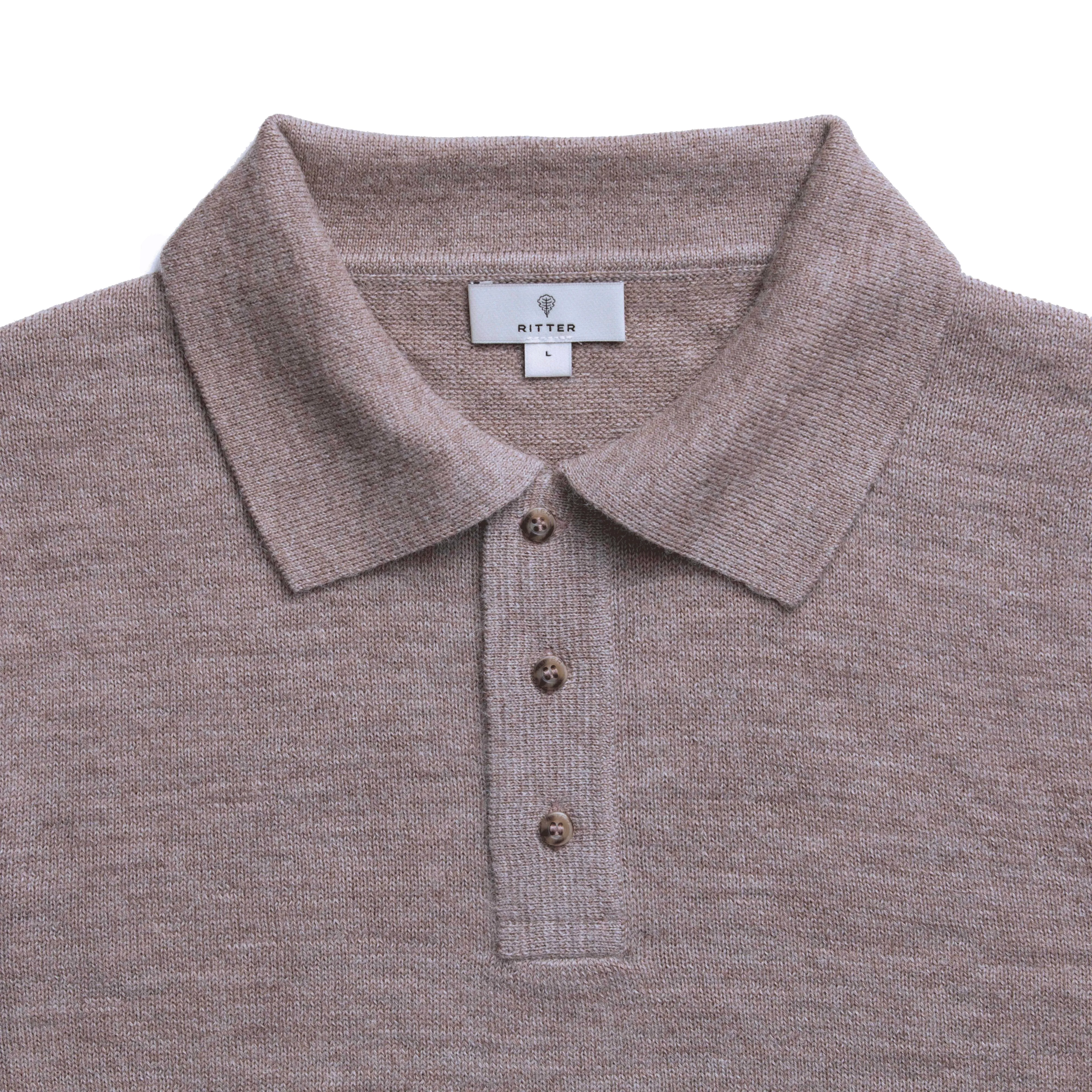 The Alpaca Polo Sweater - Desert sold by Ritter Wools product image thumbnail 4