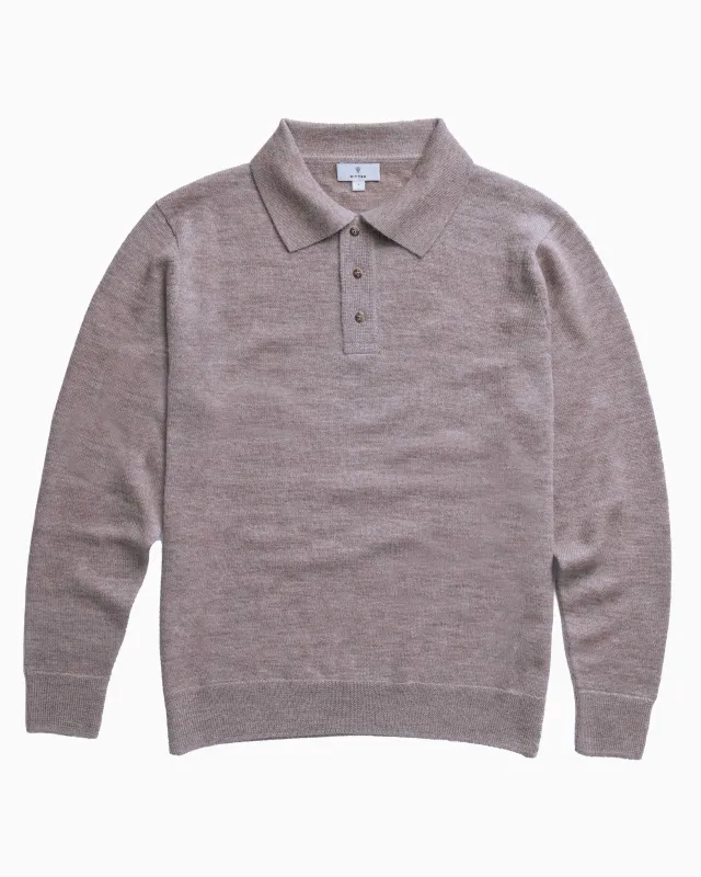 The Alpaca Polo Sweater - Desert sold by Ritter Wools