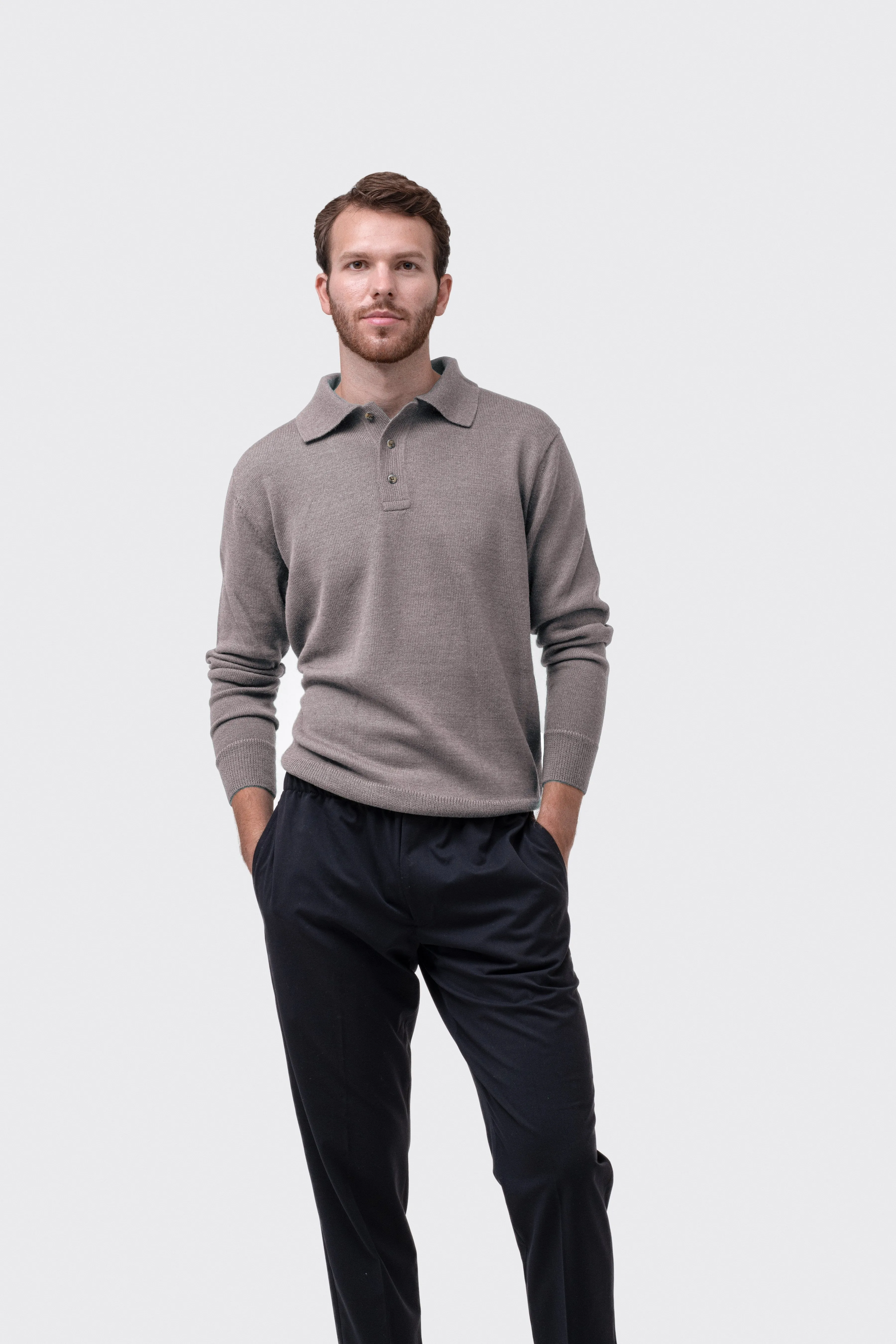 The Alpaca Polo Sweater - Desert sold by Ritter Wools product image thumbnail 2