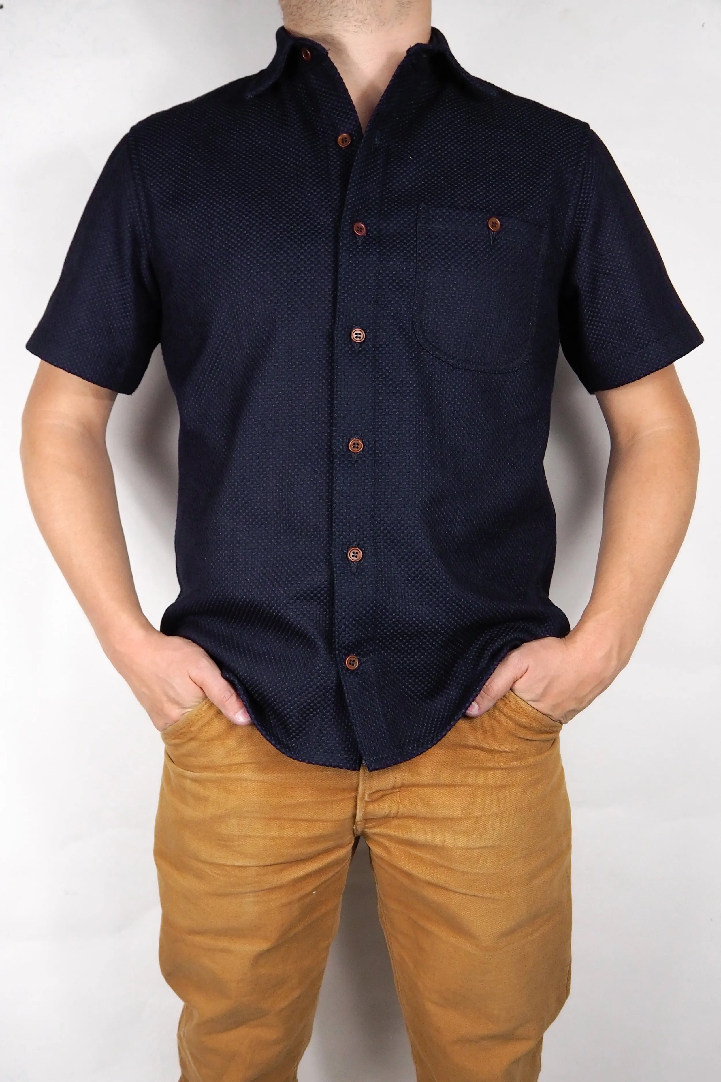 Short Sleeve Shirt - 12oz. Indigo Sashiko sold by Skinner American Goods product image thumbnail 2