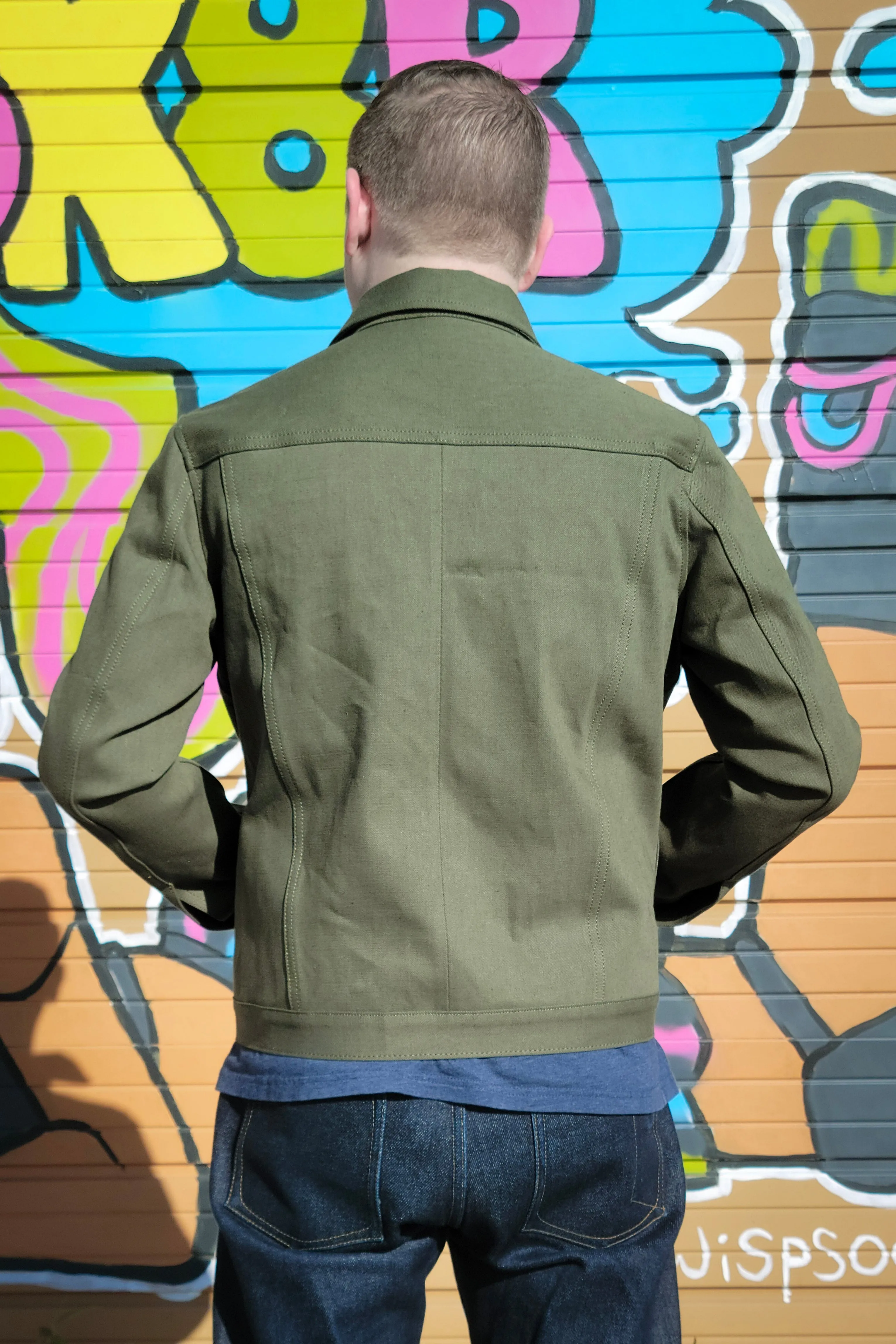 Selvedge Jacket - 13.5oz Nihon Menpu Green sold by Skinner American Goods product image thumbnail 4