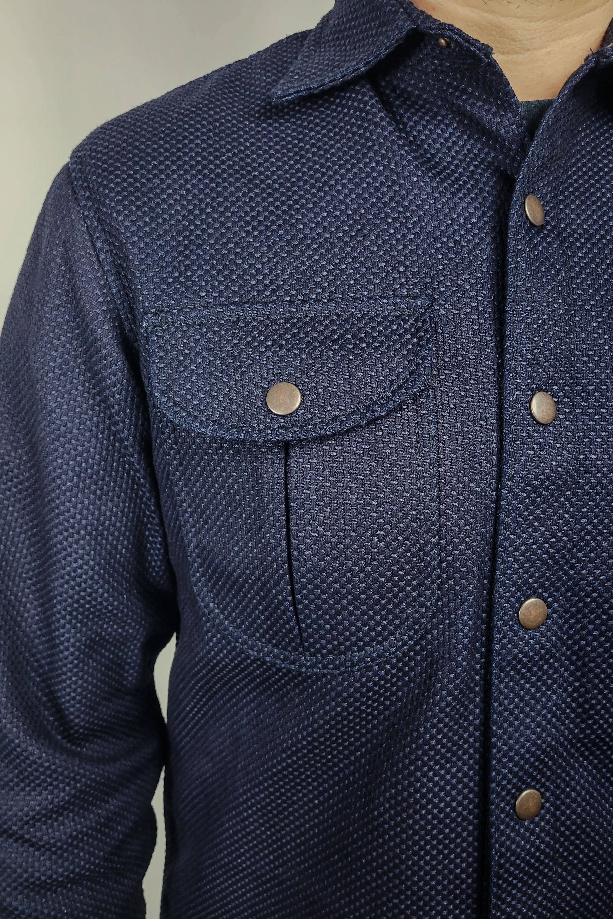 Engineer Shirt - 12oz. Indigo Sashiko sold by Skinner American Goods product image thumbnail 4