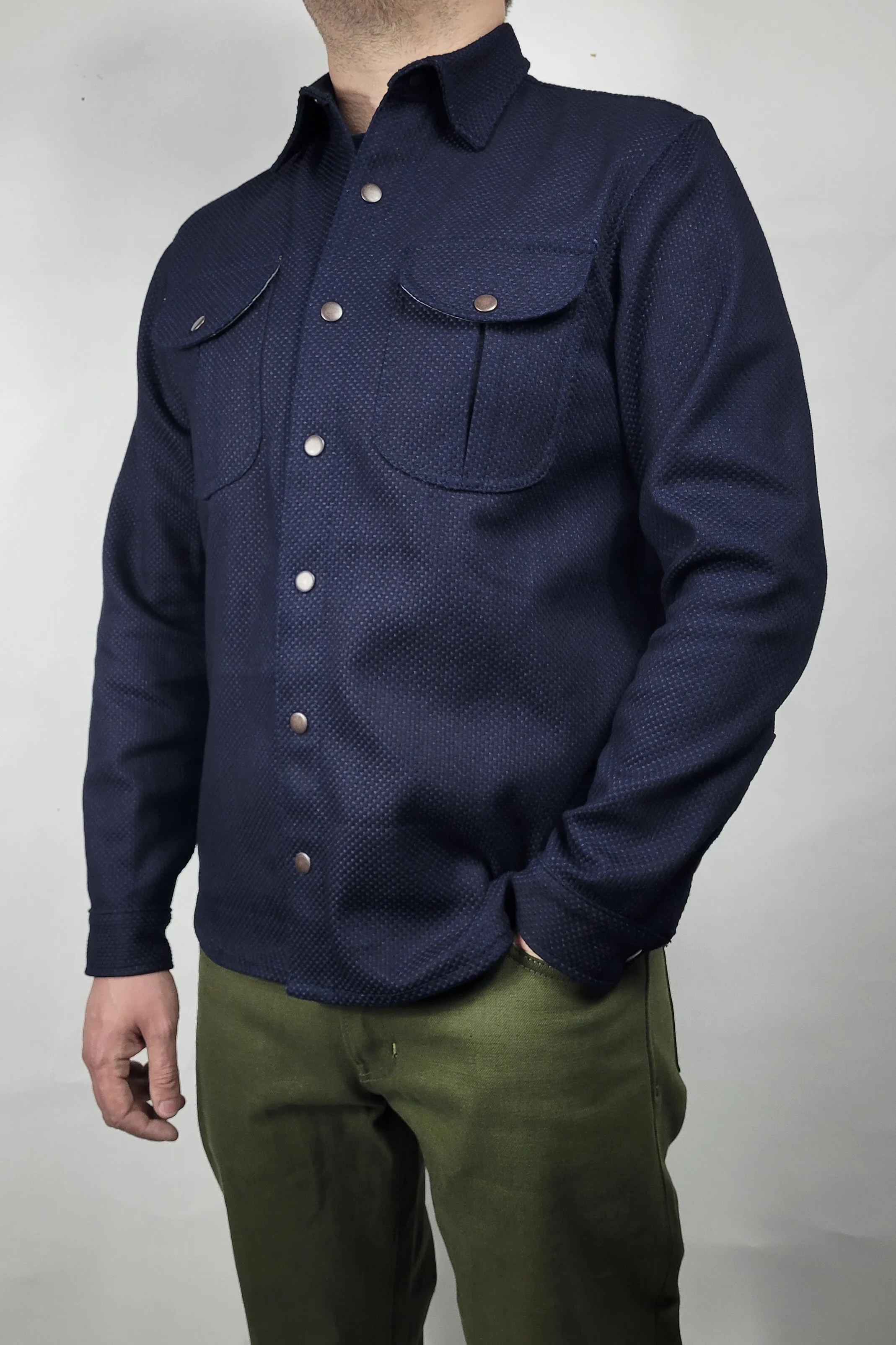 Engineer Shirt - 12oz. Indigo Sashiko sold by Skinner American Goods product image thumbnail 2