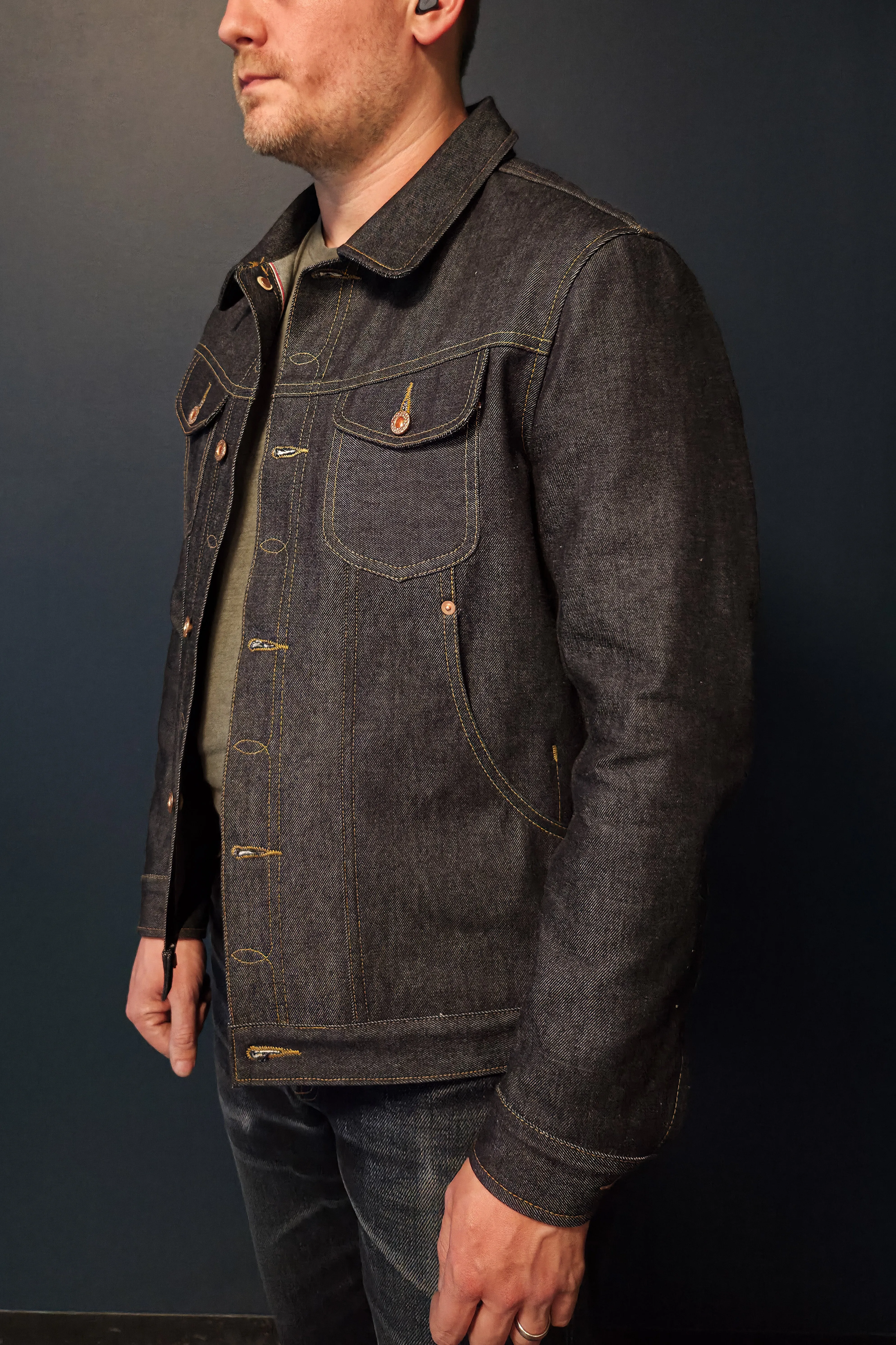 Scout Jacket - 13.5oz. Vidalia Indigo x Black Selvedge sold by Skinner American Goods product image thumbnail 4