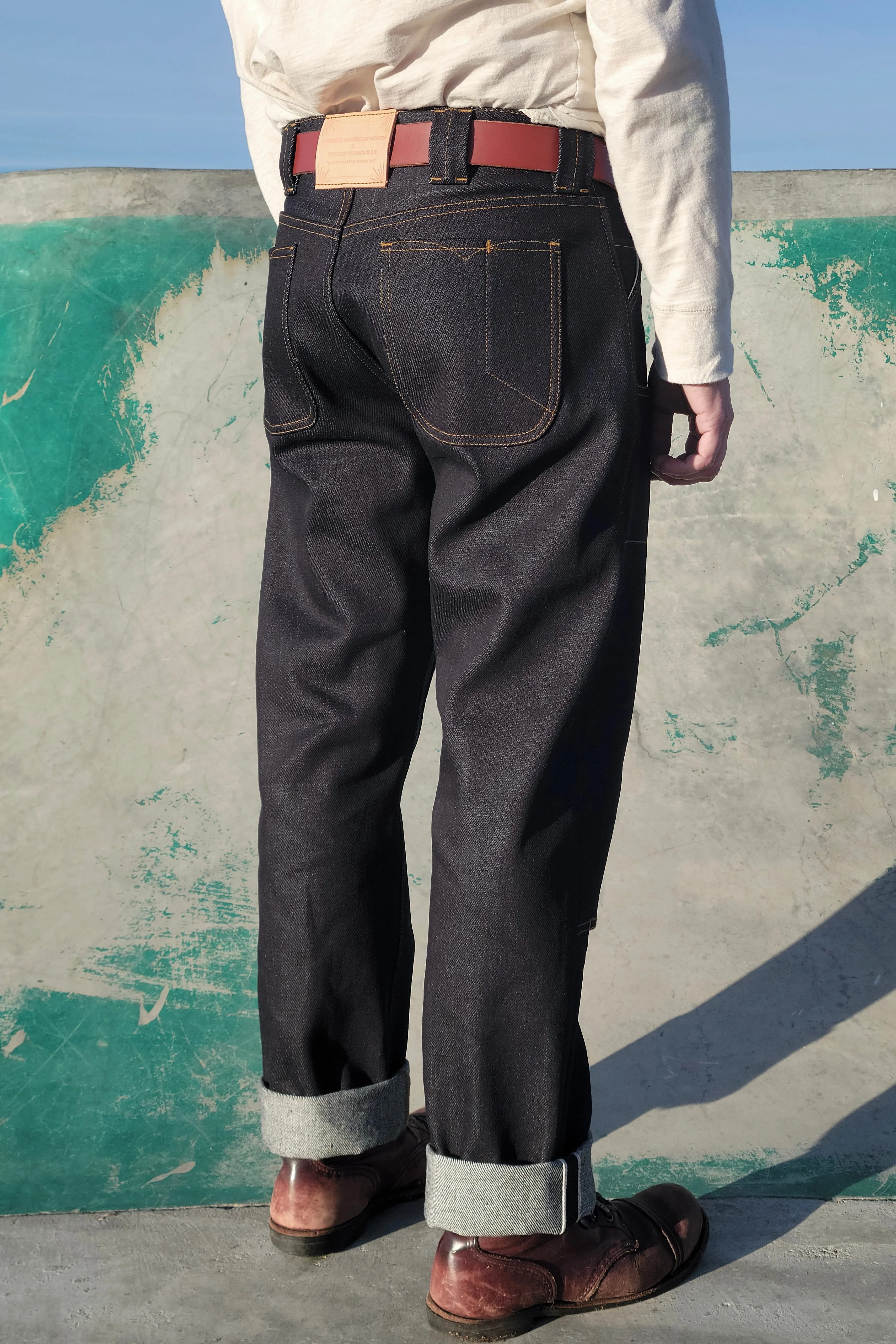 Work Pants - 22oz. Extra Heavyweight Japanese Selvedge sample 30 x 31 sold by Skinner American Goods product image thumbnail 4