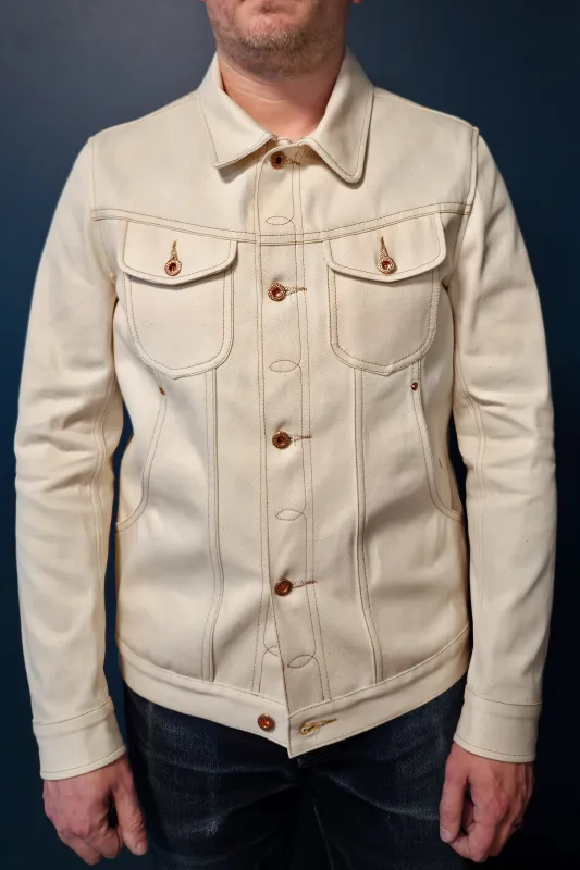 Scout Jacket - 13oz. Ecru Japanese Selvedge Denim XL sold by Skinner American Goods