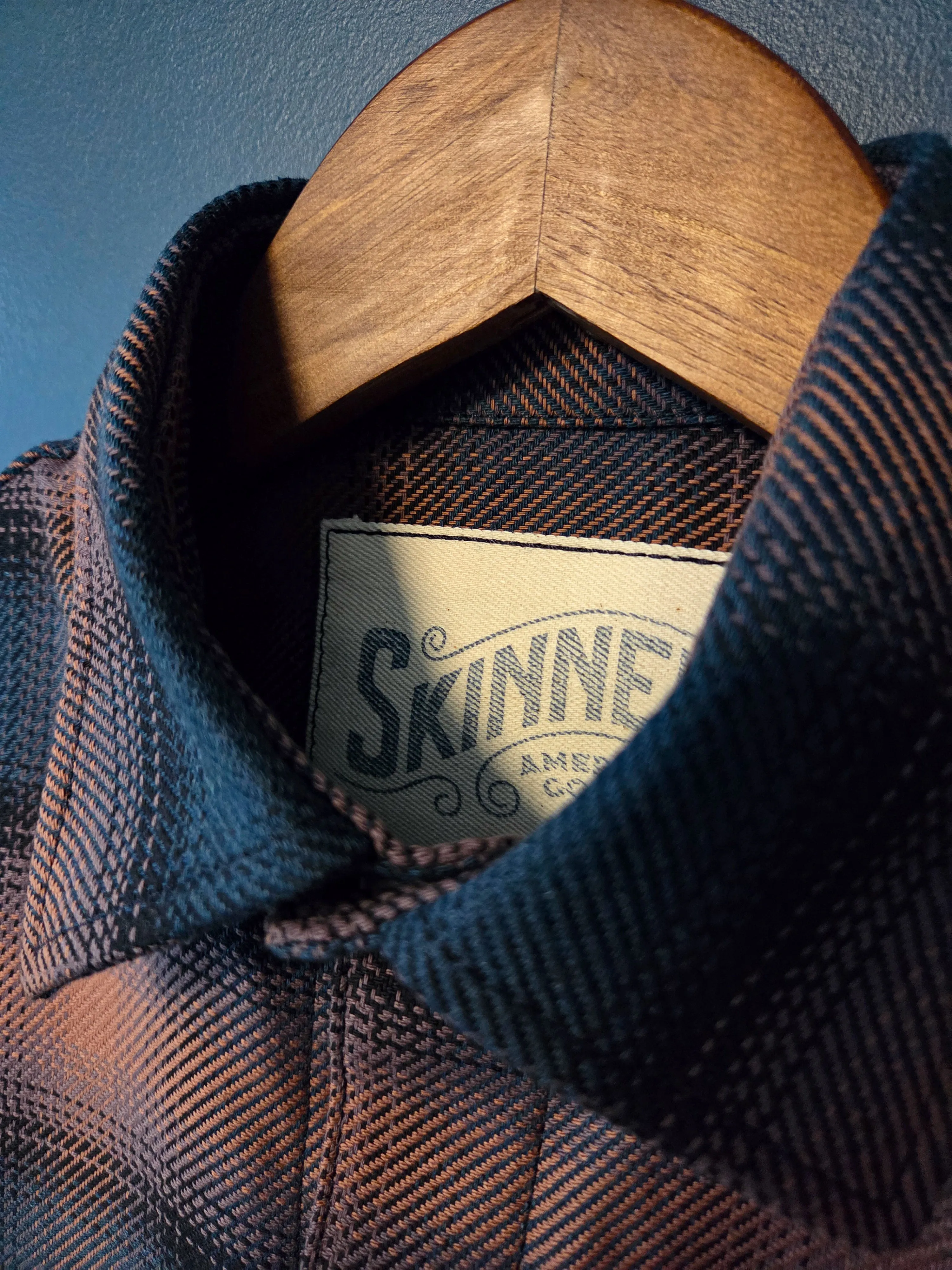 Work Shirt - Japanese Ombre Check XL (brown corozo buttons) sold by Skinner American Goods product image thumbnail 5