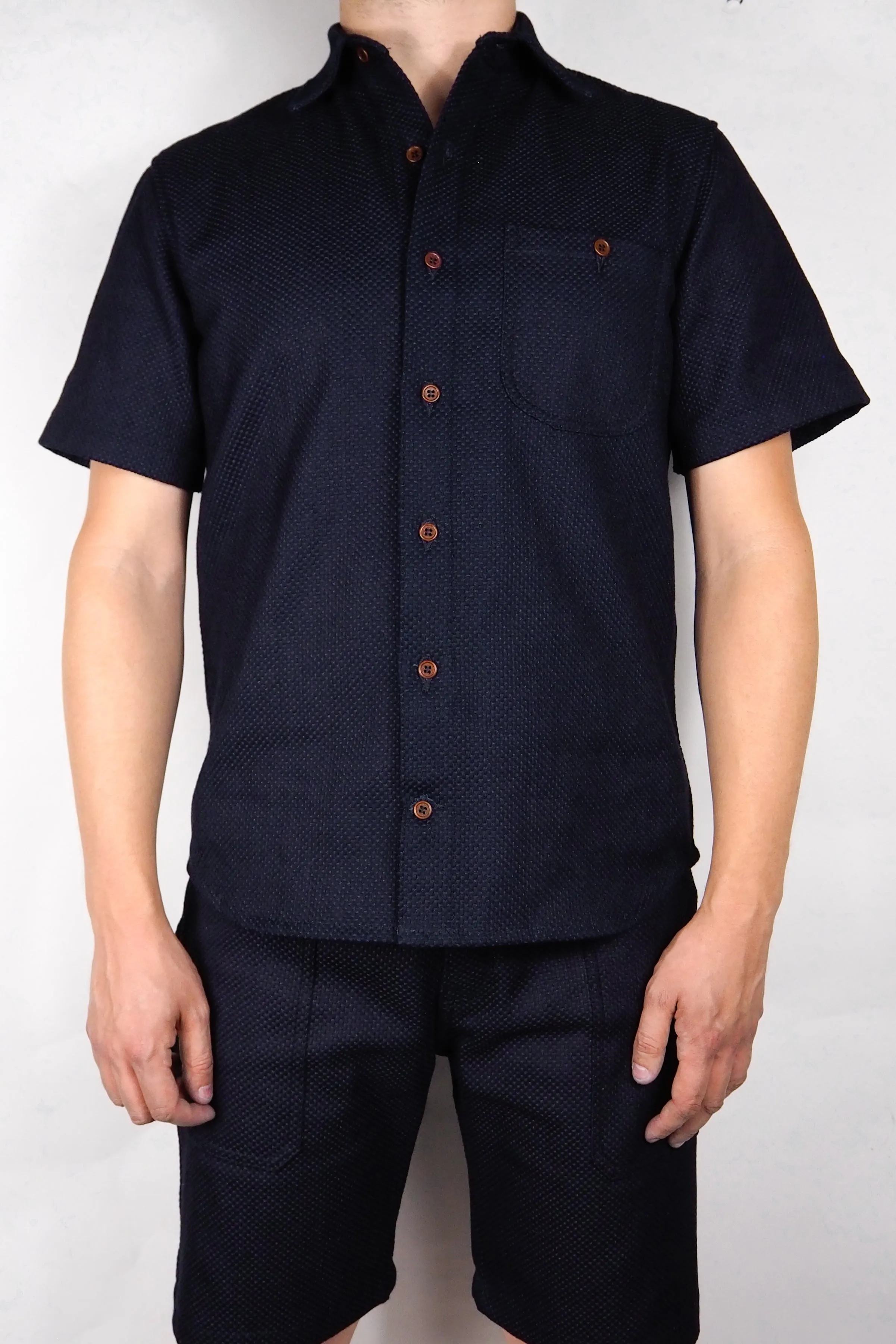 Short Sleeve Shirt - 12oz. Indigo Sashiko Large sold by Skinner American Goods product image thumbnail 3