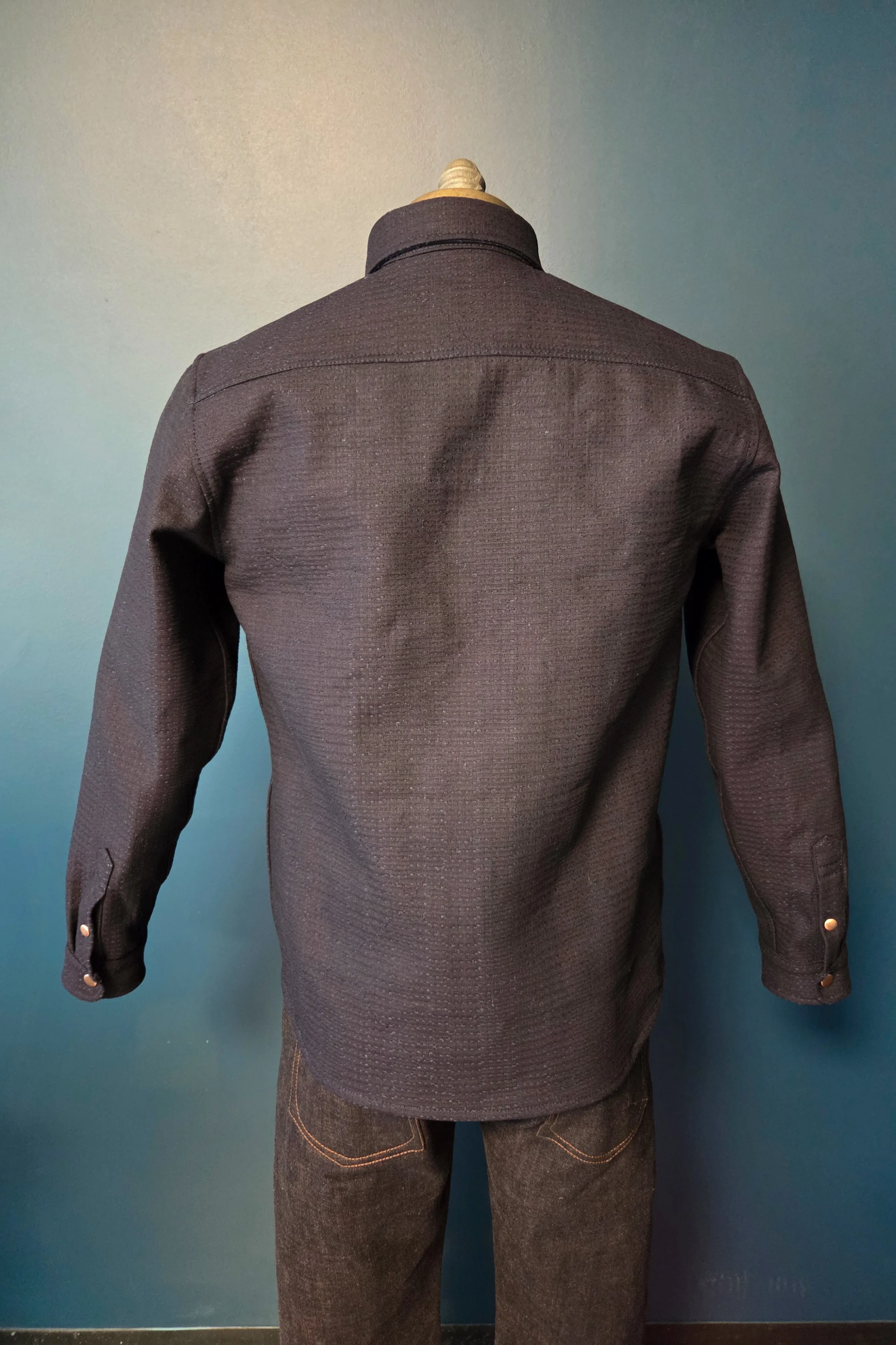 Engineer Shirt - 13oz. Indigo Sashiko Large sold by Skinner American Goods product image thumbnail 2