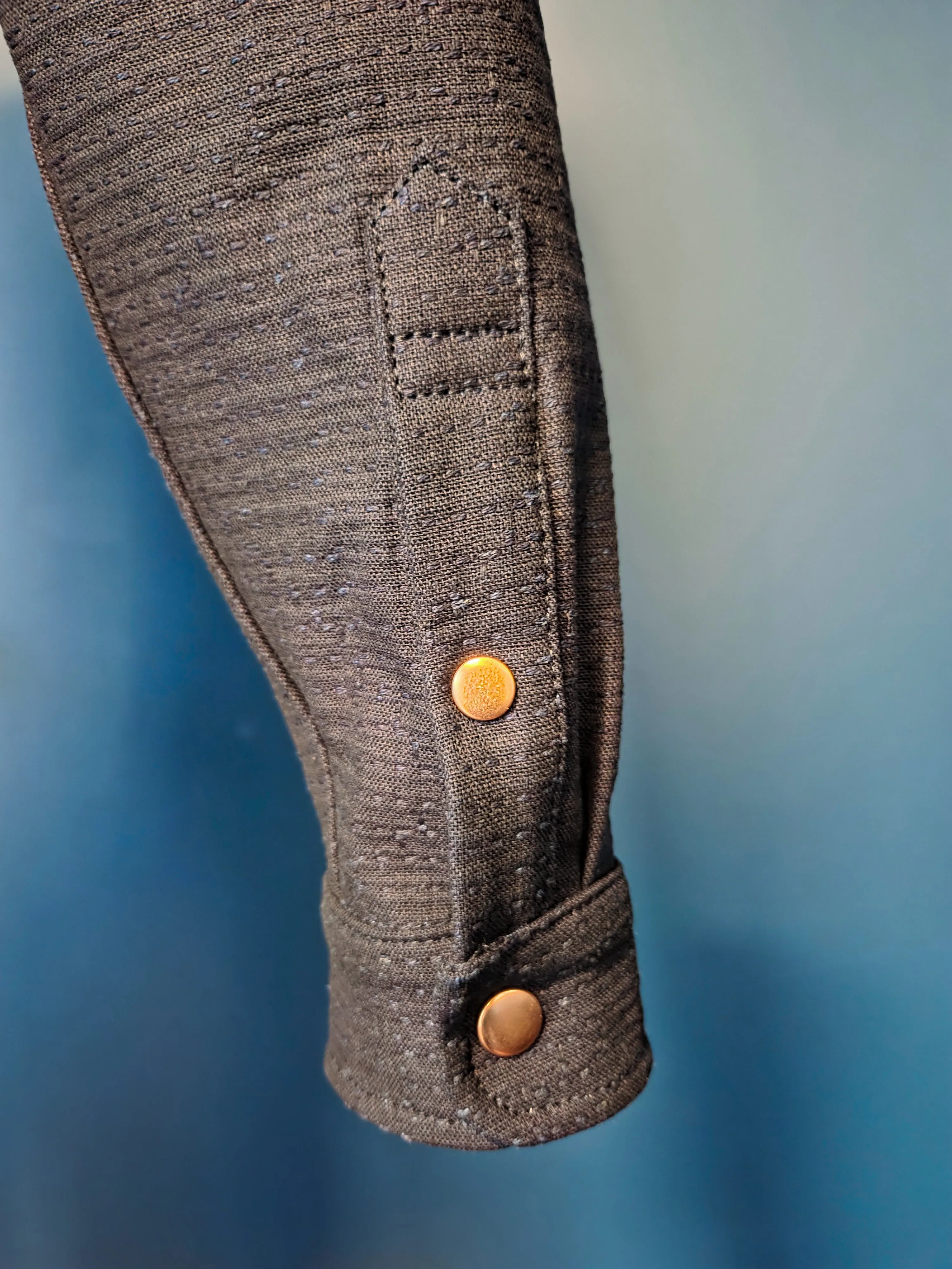 Engineer Shirt - 13oz. Indigo Sashiko Large sold by Skinner American Goods product image thumbnail 5