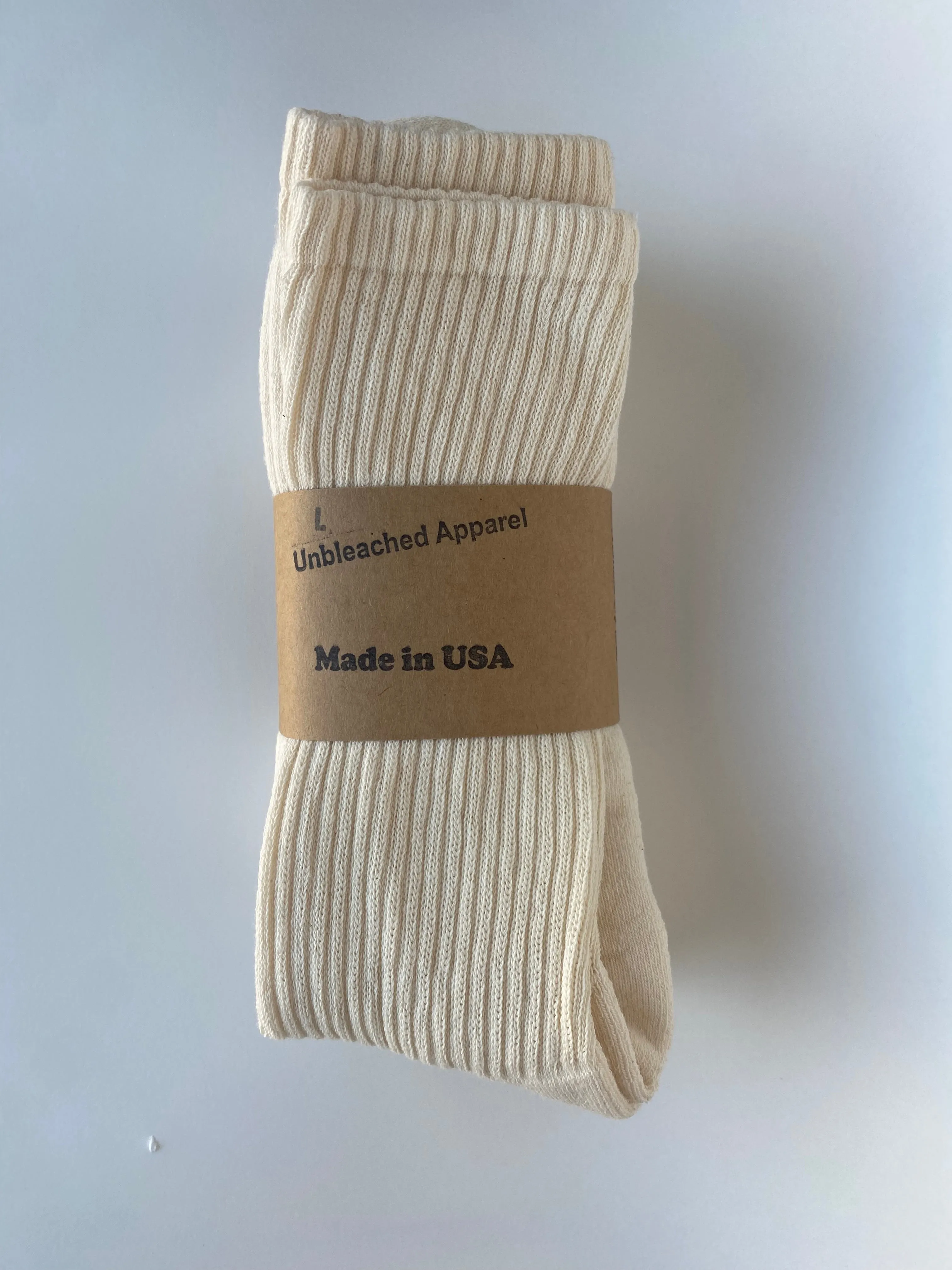 Organic Cotton Crew Socks 3-Pack sold by Unbleached Apparel product image thumbnail 4