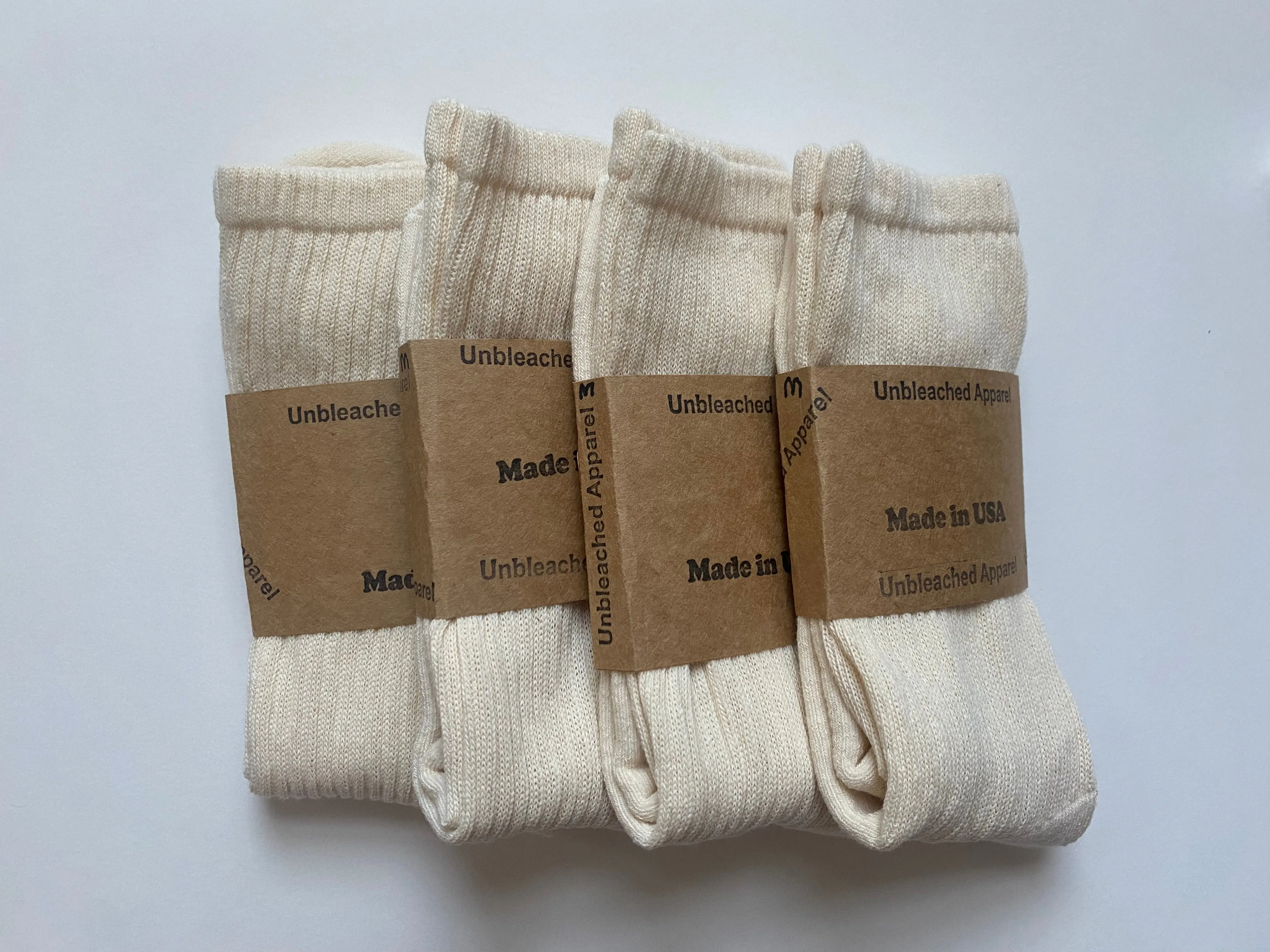 Organic Cotton Crew Socks sold by Unbleached Apparel product image thumbnail 2