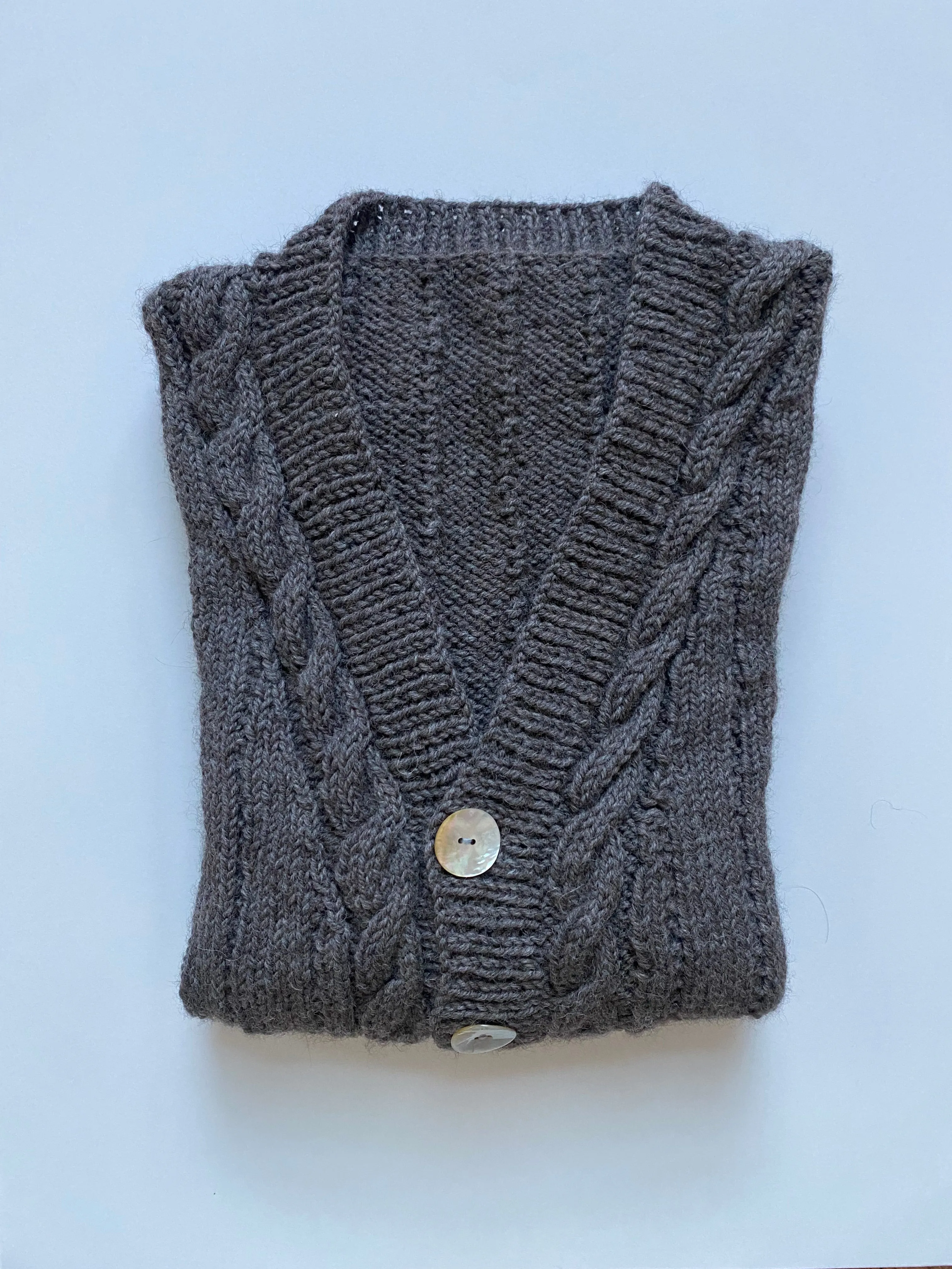 Hand-Knit Undyed Alpaca Vest sold by Unbleached Apparel product image thumbnail 4