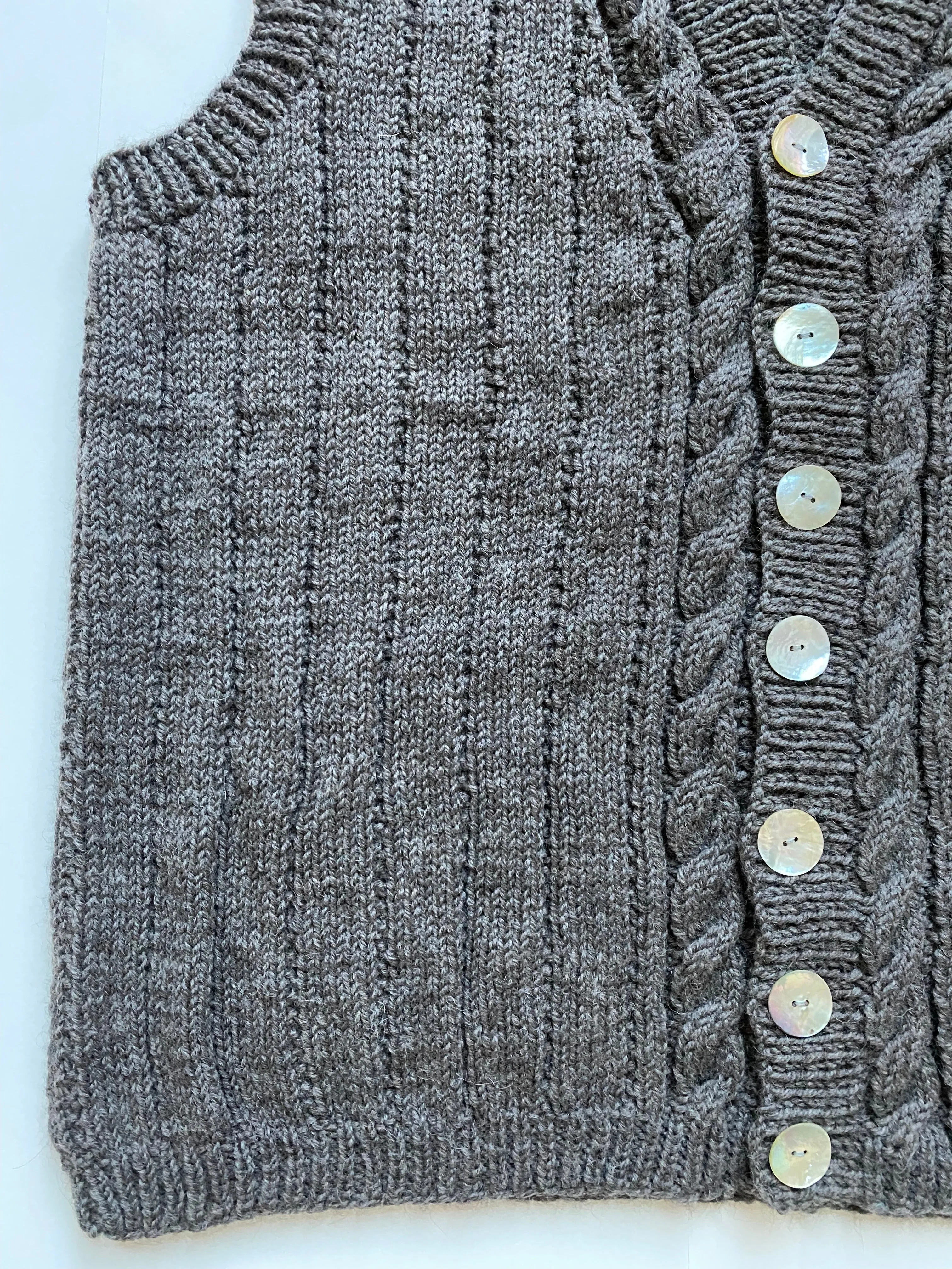 Hand-Knit Undyed Alpaca Vest sold by Unbleached Apparel product image thumbnail 2