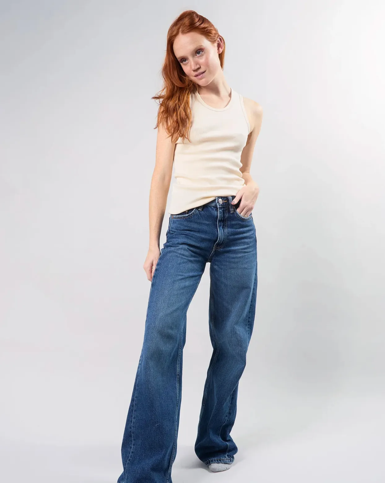 Undyed Pima Ribbed Tank sold by Unbleached Apparel product image thumbnail 2