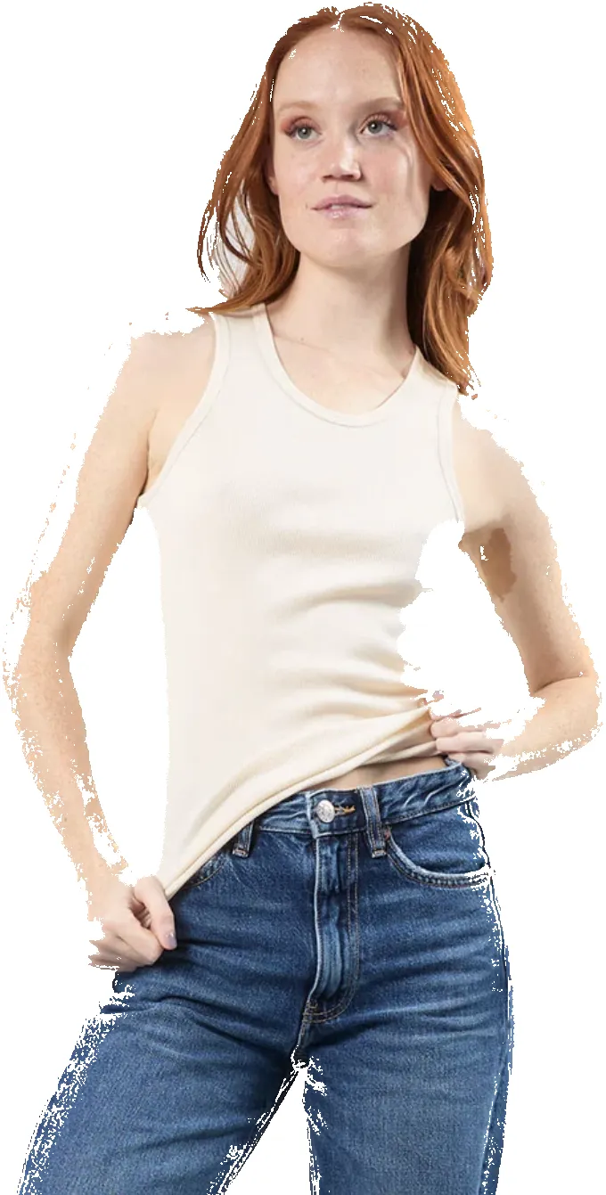 Undyed Pima Ribbed Tank sold by Unbleached Apparel
