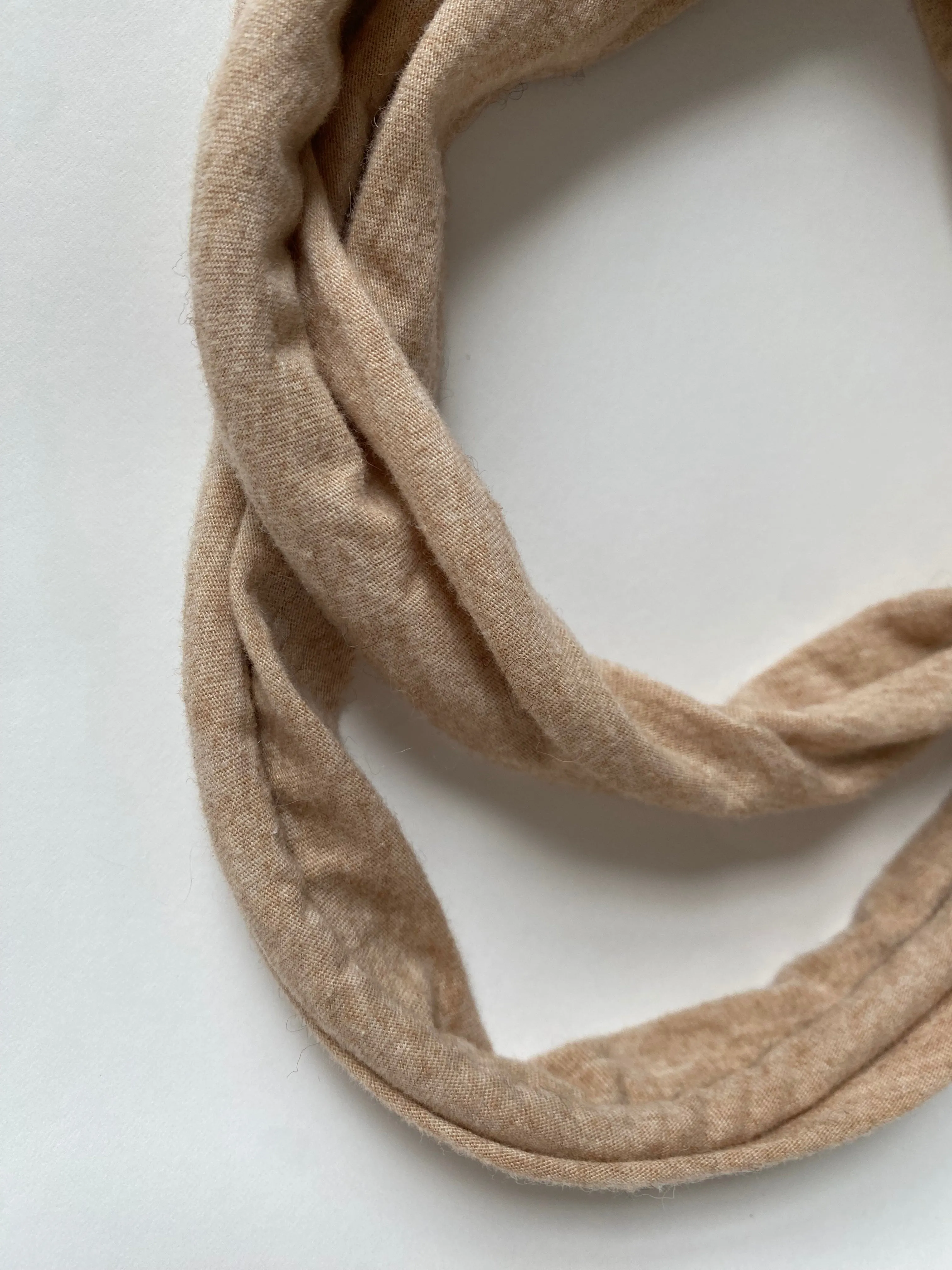 Undyed Brown Cotton Circular Scarf sold by Unbleached Apparel product image thumbnail 2