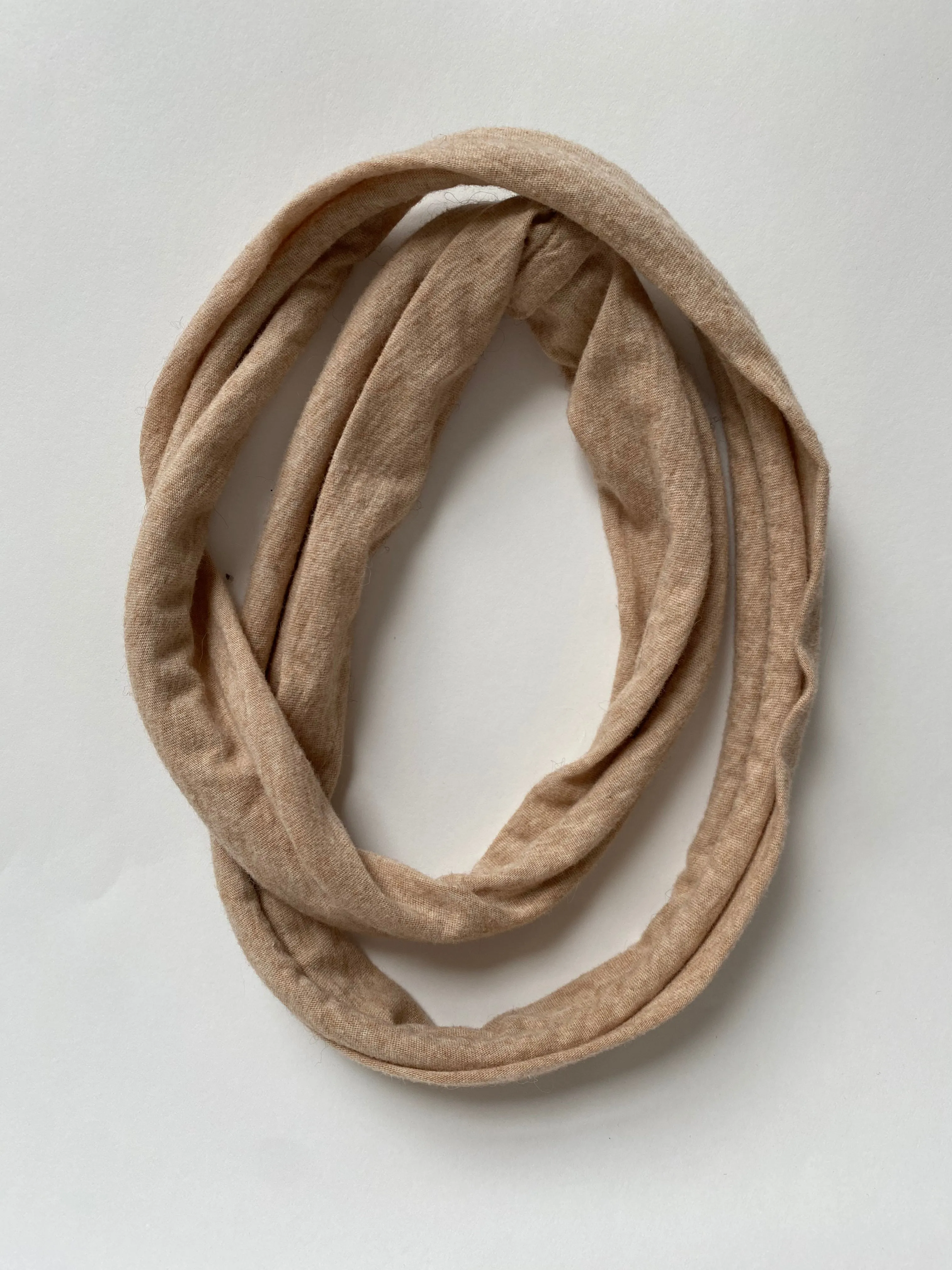 Undyed Brown Cotton Circular Scarf sold by Unbleached Apparel