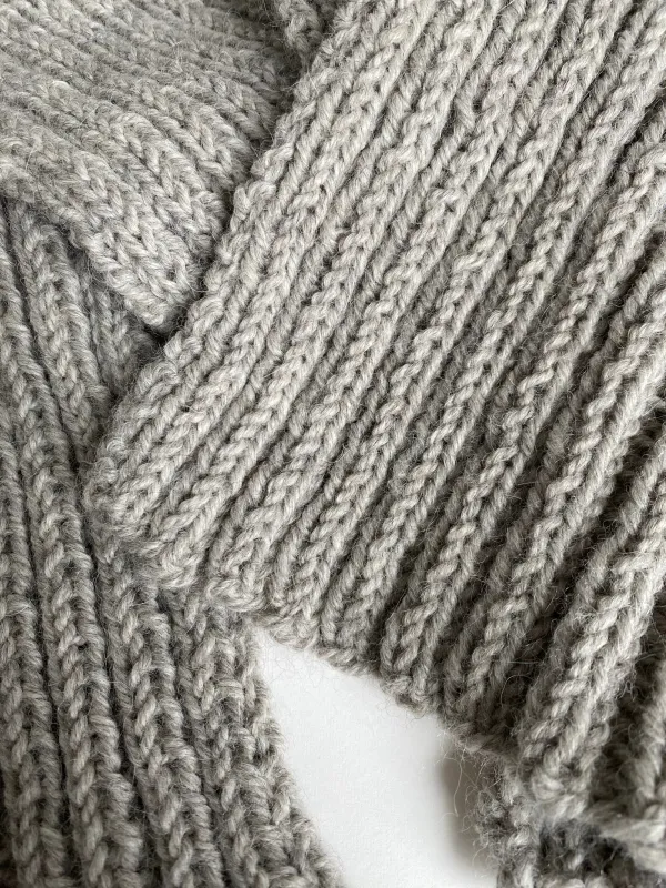 Hand-Knit Undyed Alpaca Scarf made by Unbleached Apparel
