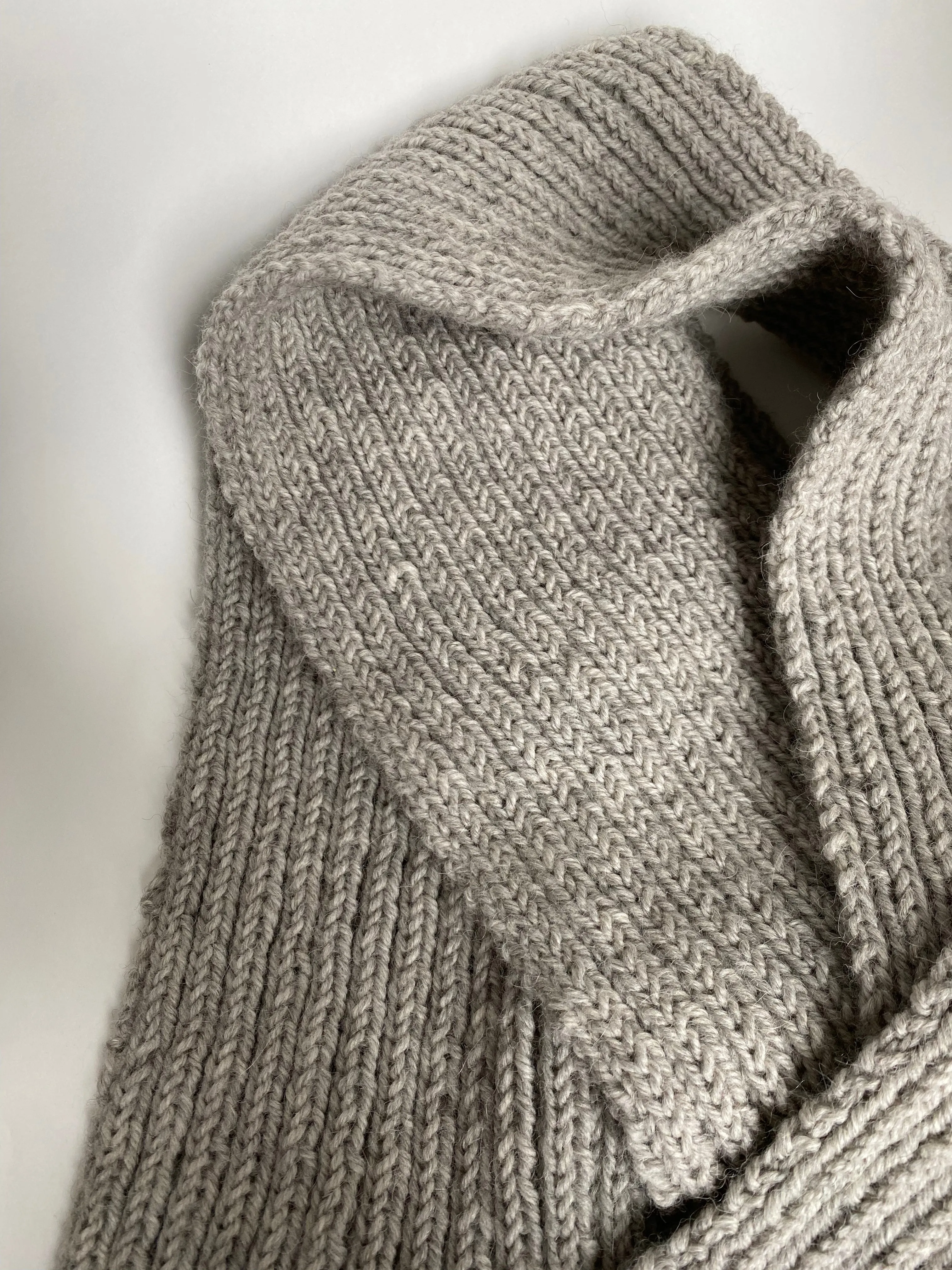 Hand-Knit Undyed Alpaca Scarf sold by Unbleached Apparel product image thumbnail 5