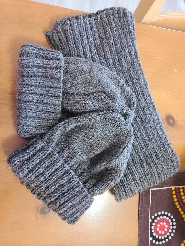 Hand-Knit Undyed Alpaca Scarf sold by Unbleached Apparel product image thumbnail 3