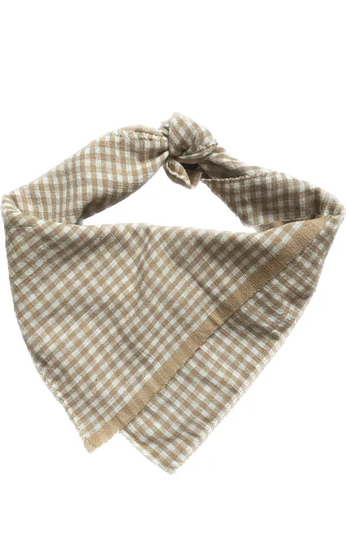 Gingham Selvedge Handloomed Bandana sold by Unbleached Apparel