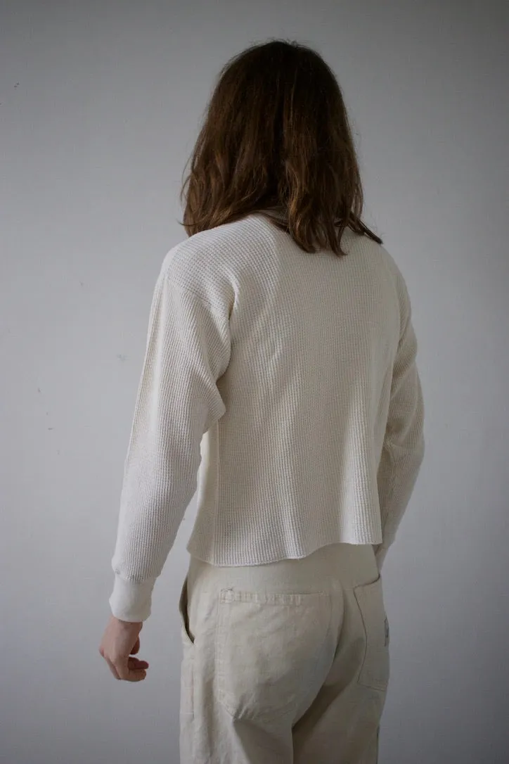 Organic 7oz Waffle Knit Thermal Shirt sold by Unbleached Apparel product image thumbnail 3