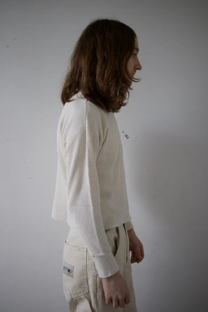 Organic 7oz Waffle Knit Thermal Shirt sold by Unbleached Apparel product image thumbnail 2