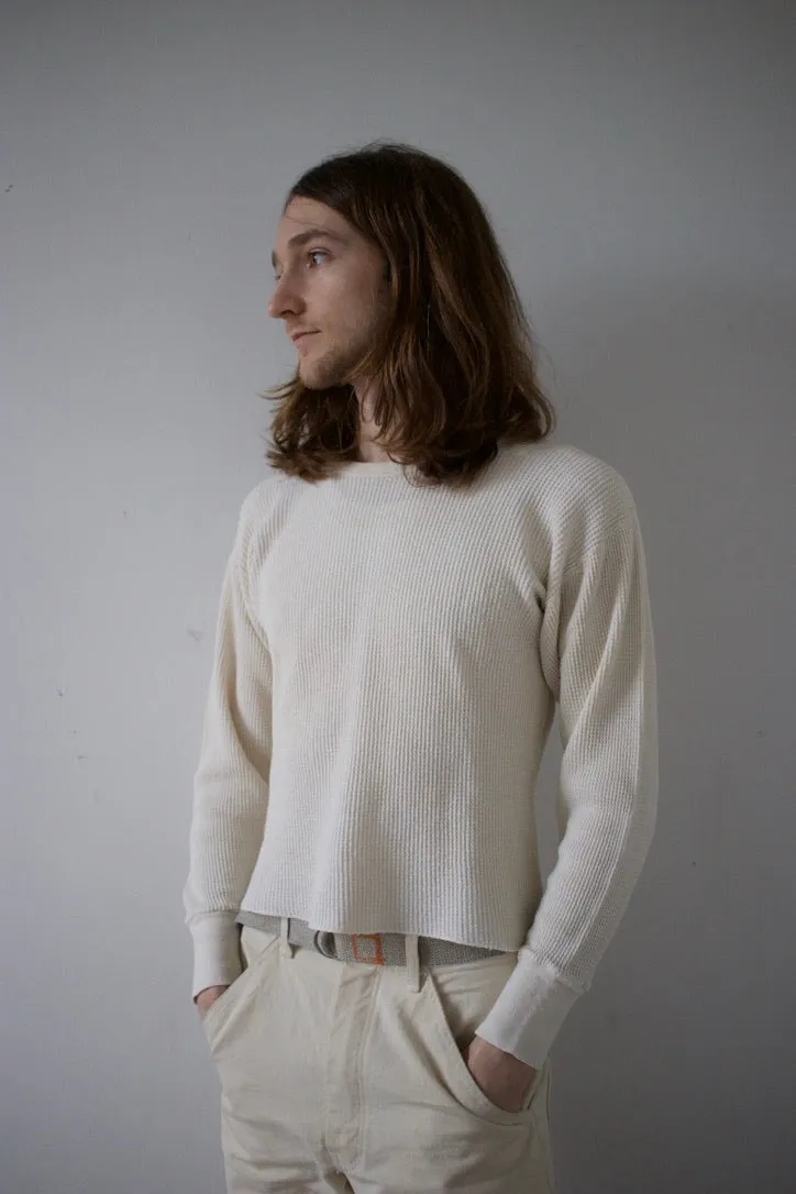 Organic 7oz Waffle Knit Thermal Shirt sold by Unbleached Apparel