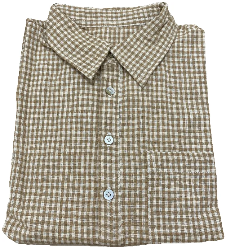 Gingham Shirt sold by Unbleached Apparel