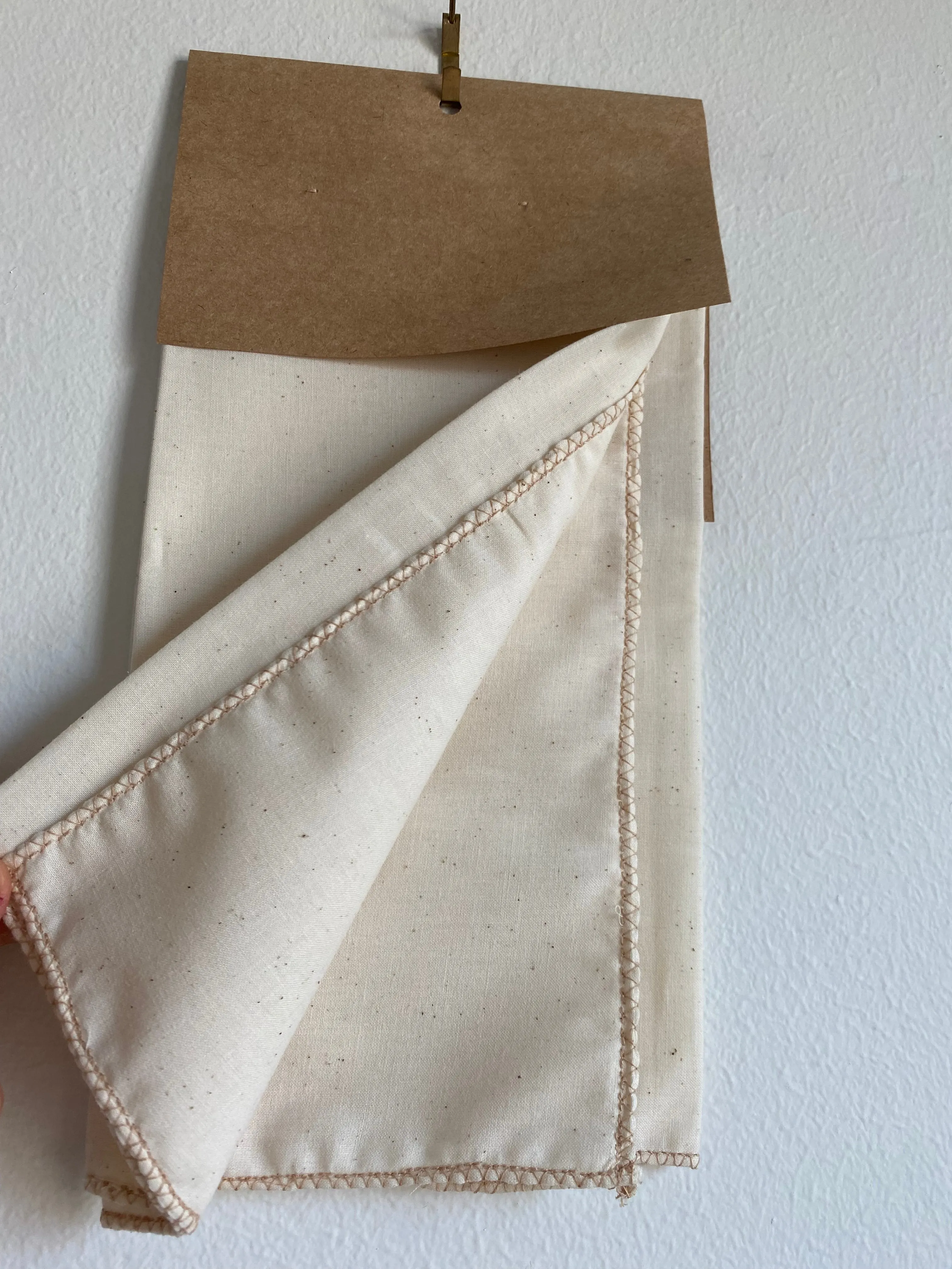 Ecru Bandana with Foxfibre®️ Trim sold by Unbleached Apparel product image thumbnail 2