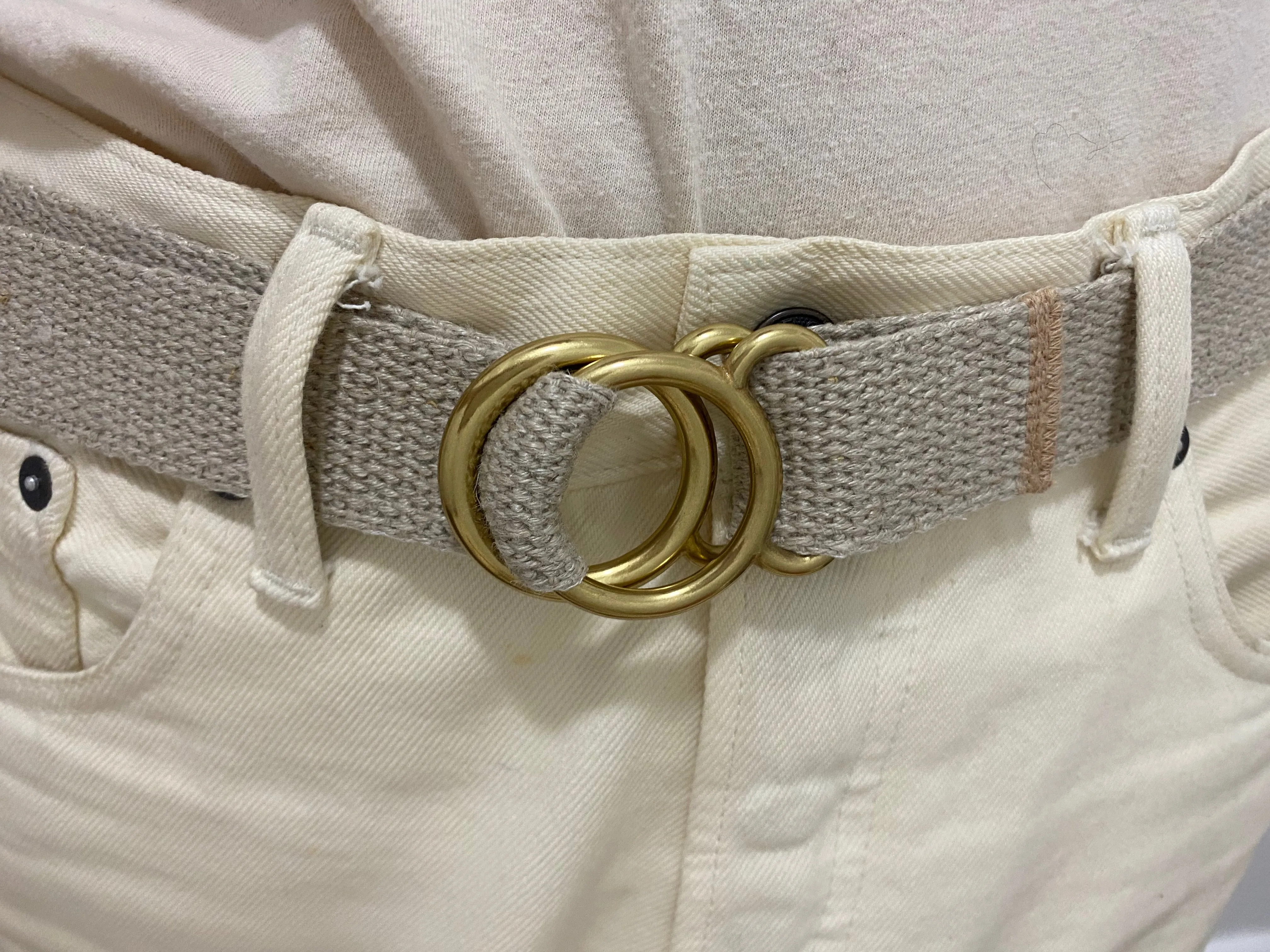 Hemp Web Brass Ring Belt sold by Unbleached Apparel product image thumbnail 2