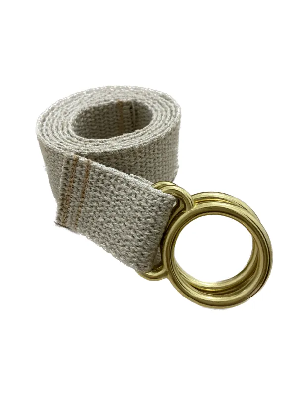 Hemp Web Brass Ring Belt sold by Unbleached Apparel