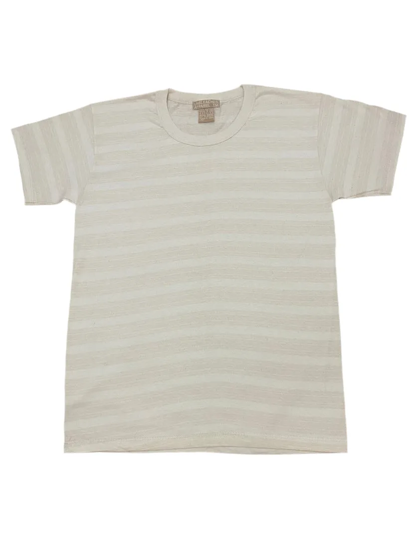 Ecru Stripe T-Shirt sold by Unbleached Apparel