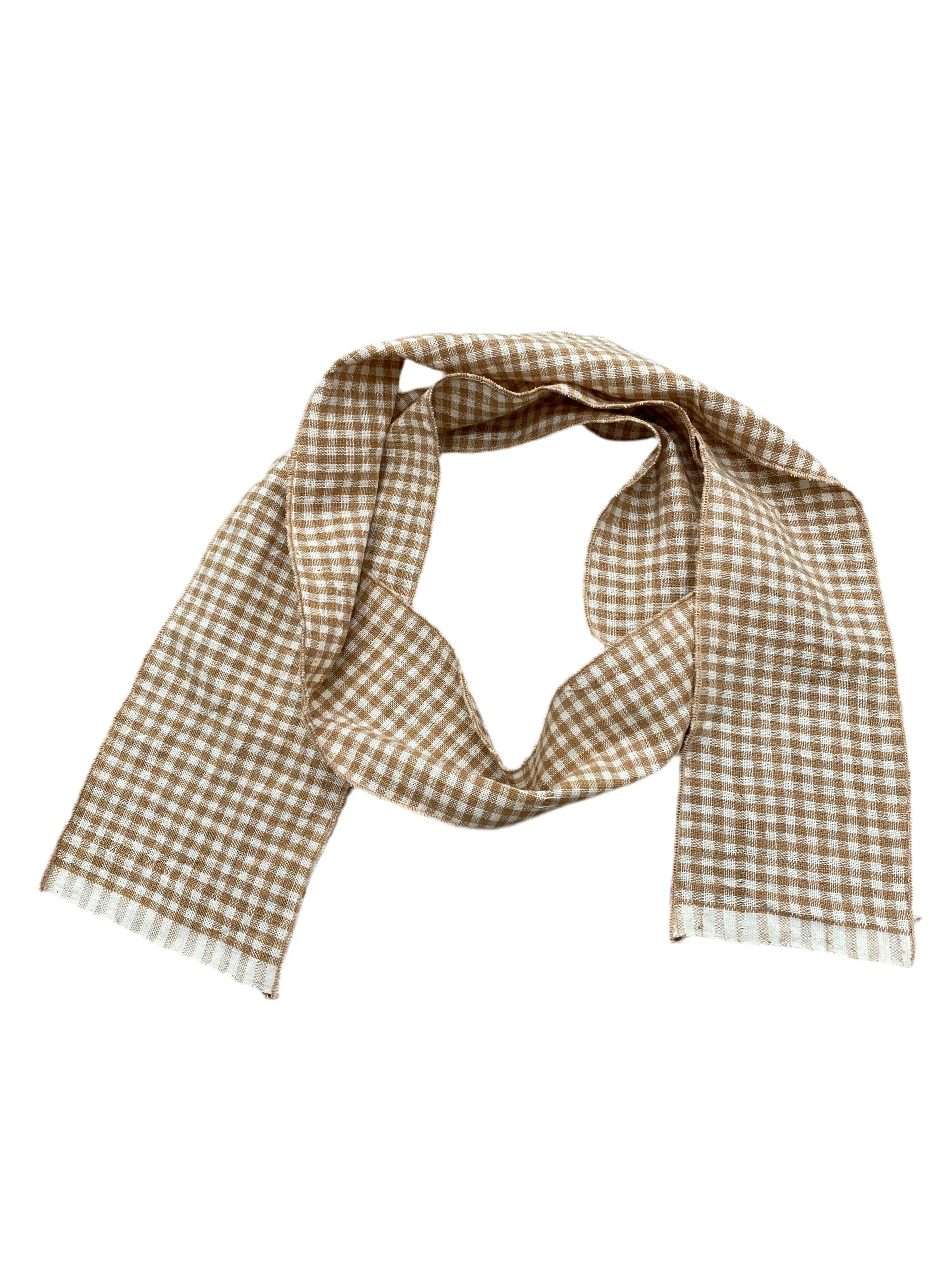 Gingham Selvedge Scarf sold by Unbleached Apparel