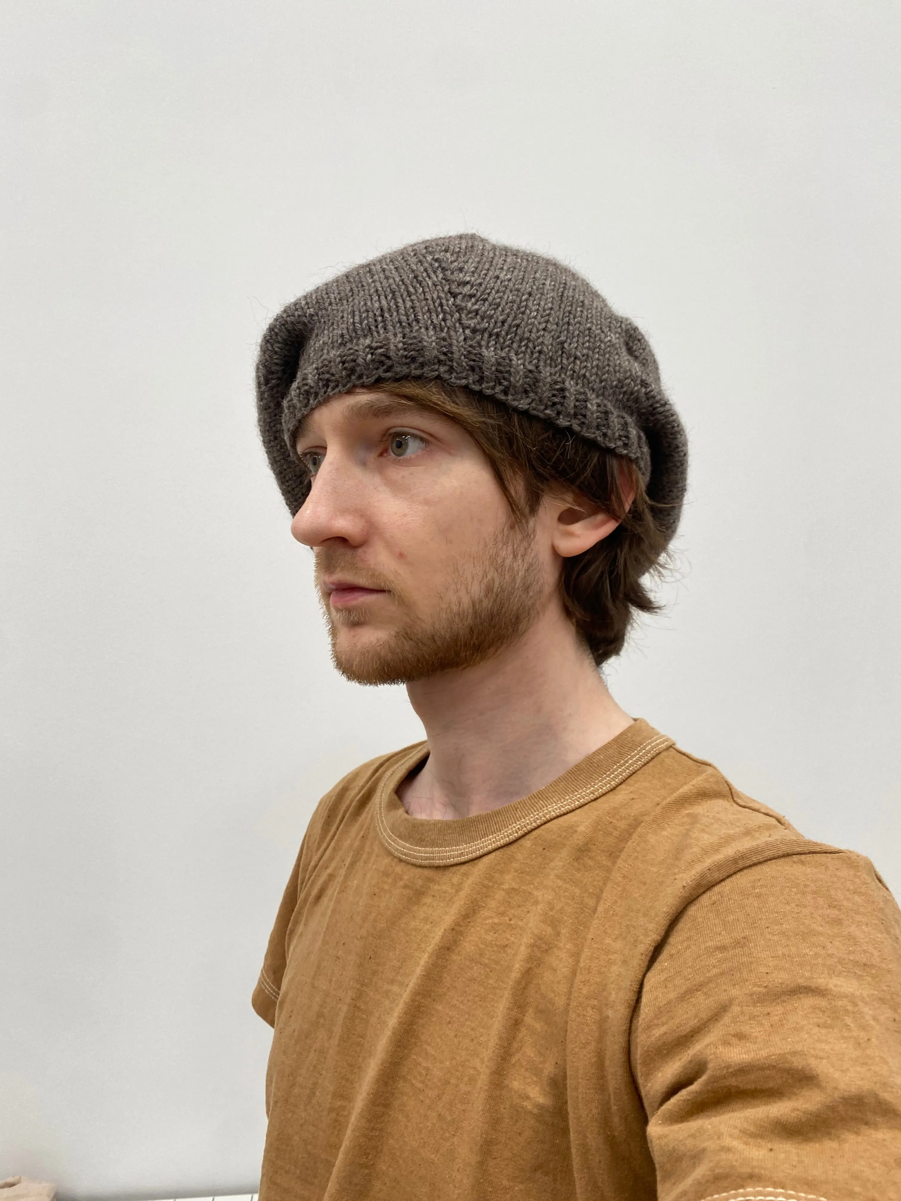 Hand Knit Undyed Alpaca Beret sold by Unbleached Apparel product image thumbnail 2