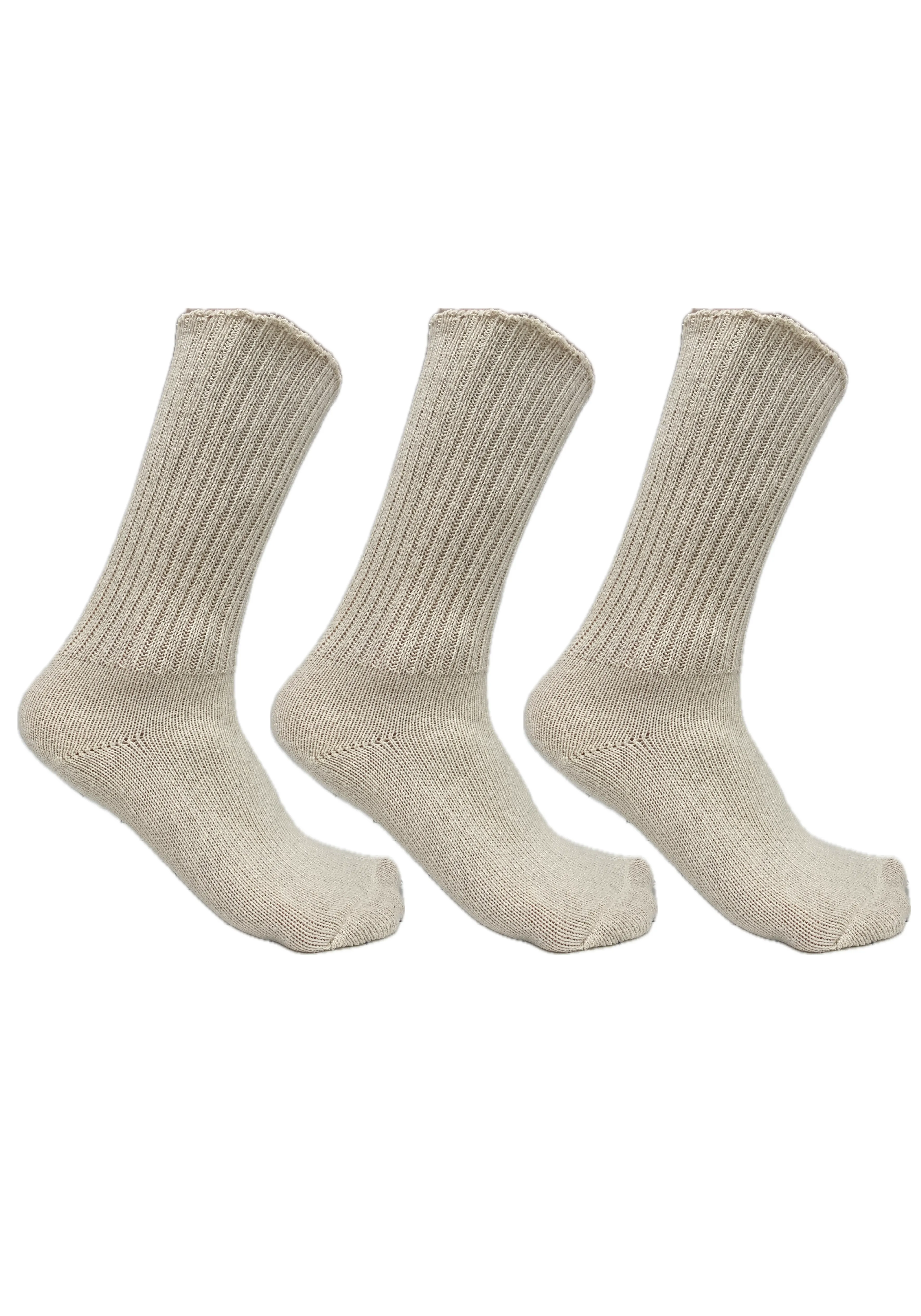Elastic-Free Organic Cotton Socks 3-Pack sold by Unbleached Apparel