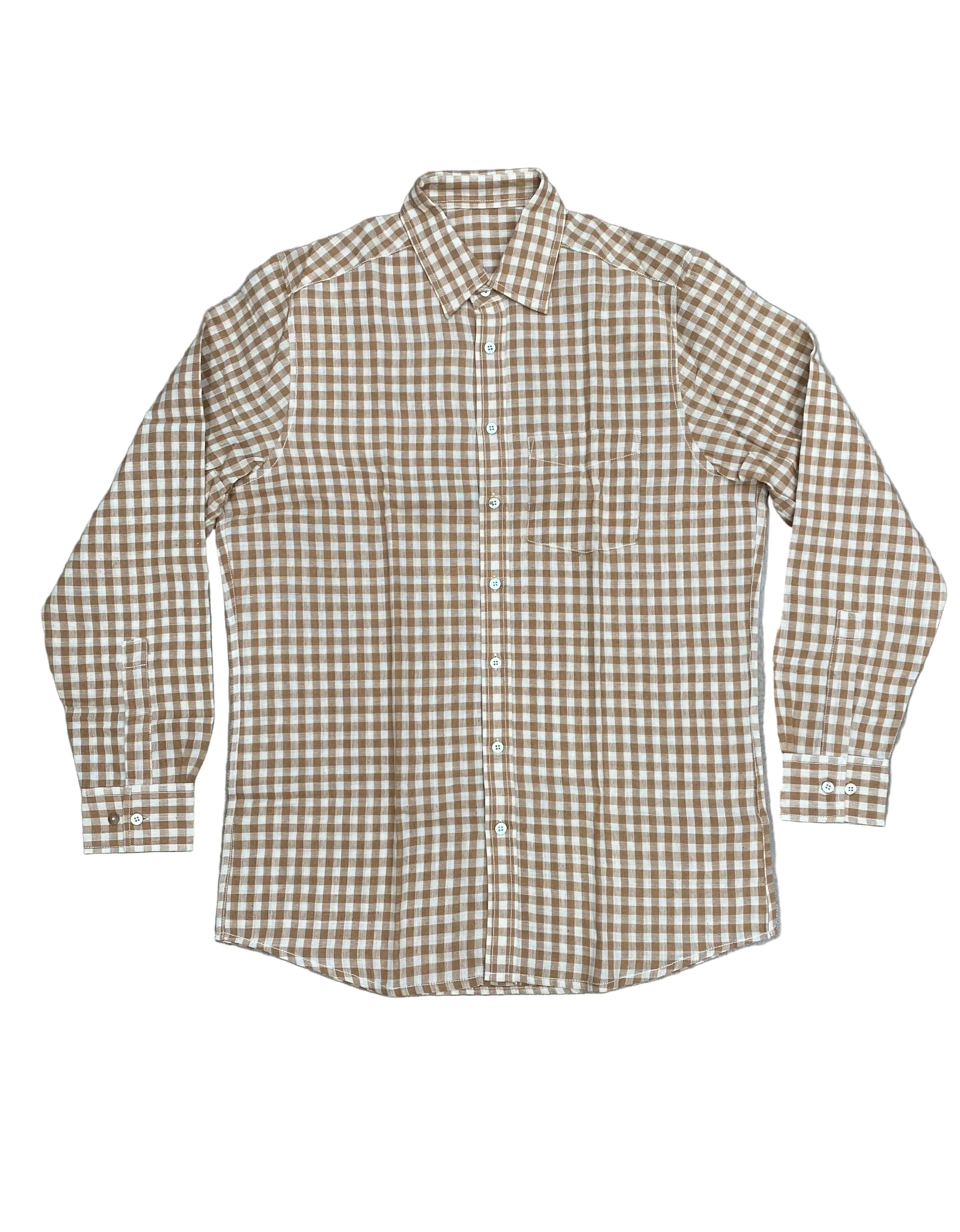 Handloomed Gingham Full Button Down Shirt sold by Unbleached Apparel product image thumbnail 2